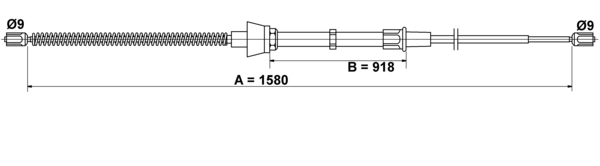 ATE Handbremsseil 24.3727-0199.2 Bremsseil,Seilzug Feststellbremse VW,SKODA,SEAT,POLO (9N_),Fox Schrägheck (5Z1, 5Z3, 5Z4)