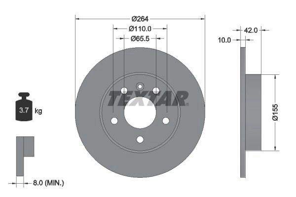 TEXTAR Bremsscheibe 92092103 Bremsscheiben,Scheibenbremsen OPEL,CHEVROLET,VAUXHALL,Corsa C Schrägheck (X01),ZAFIRA B (A05),Meriva A (X03)