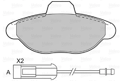 VALEO Bremsbelagsatz 598011 Bremsbeläge,Bremsklötze FIAT,ALFA ROMEO,GRANDE PUNTO (199),PANDA (169),500 (312),500 C (312),PANDA Van (169),PUNTO (176)
