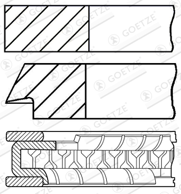 GOETZE ENGINE Kolbenringsatz 08-423400-00  FORD,MAZDA,VOLVO,Fiesta Mk5 Schrägheck (JH1, JD1, JH3, JD3),Focus II Schrägheck (DA_, HCP, DP)