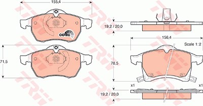 TRW Bremsbelagsatz GDB1350 Bremsbeläge,Bremsklötze OPEL,CHEVROLET,VAUXHALL,ZAFIRA B (A05),Zafira A (T98),Astra G CC (T98),Astra H Schrägheck (A04)