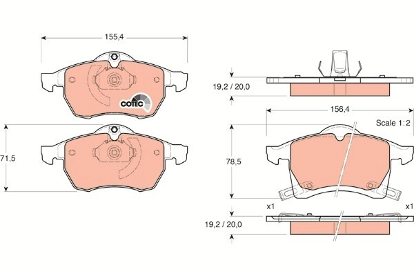 TRW Bremsbelagsatz GDB1350 Bremsbeläge,Bremsklötze OPEL,CHEVROLET,VAUXHALL,ZAFIRA B (A05),Zafira A (T98),Astra G CC (T98),Astra H Schrägheck (A04)