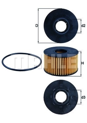 MAHLE ORIGINAL Ölfilter OX 191D Motorölfilter,Filter für Öl FORD,JAGUAR,LTI,MONDEO III Kombi (BWY),MONDEO III (B5Y),MONDEO III Stufenheck (B4Y)