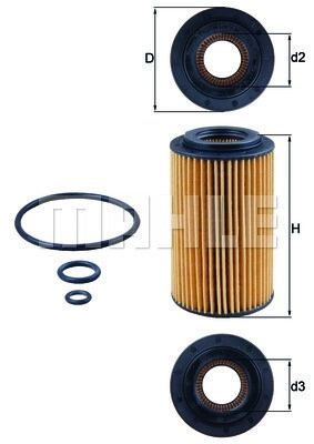 MAHLE ORIGINAL Ölfilter OX 153/7D1 Motorölfilter,Filter für Öl HONDA,Accord VII Limousine (CL, CN),CR-V II (RD_),Accord VII Tourer (CM, CN),FR-V (BE)