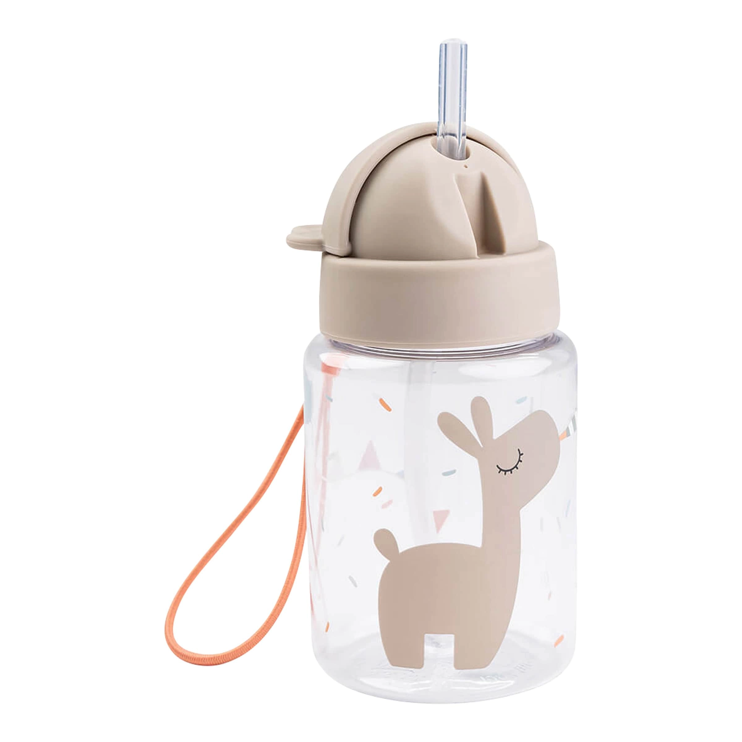 Done By Deer Trinkflasche mit Strohhalm Tiny Farm 280 ml