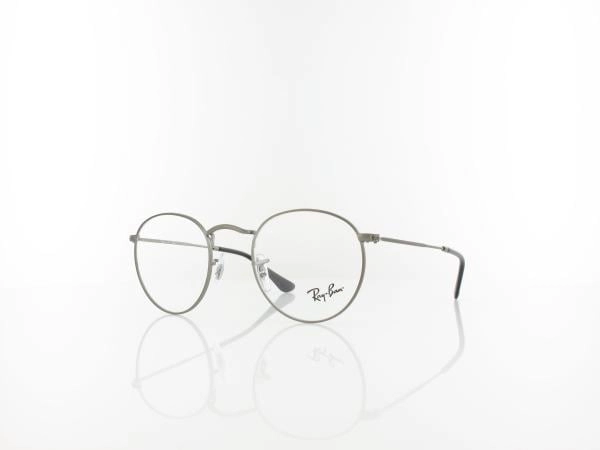 Ray Ban Round Metal RX3447V 2620 47 matte gunmetal