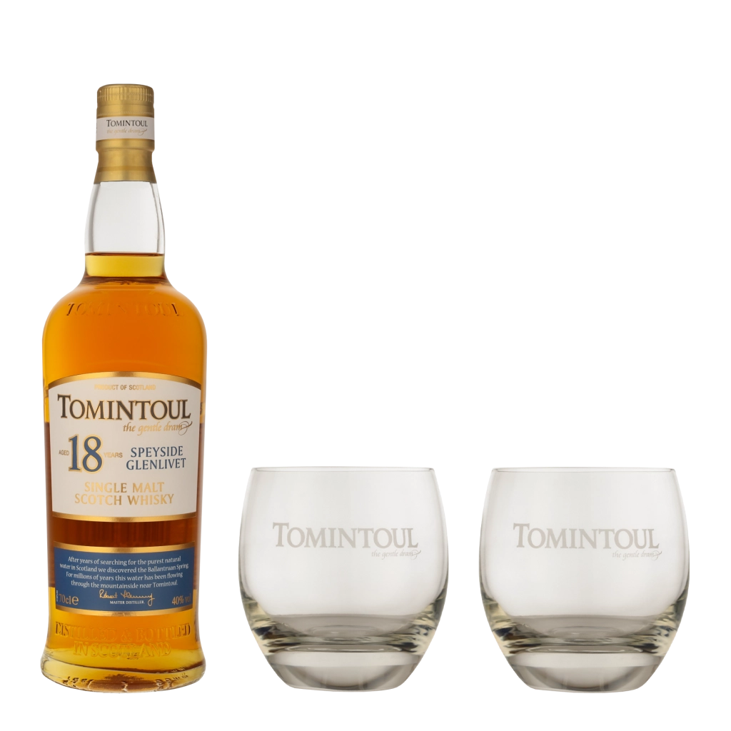 Tomintoul 18 Years + 2 Tumblers 70cl Whisky