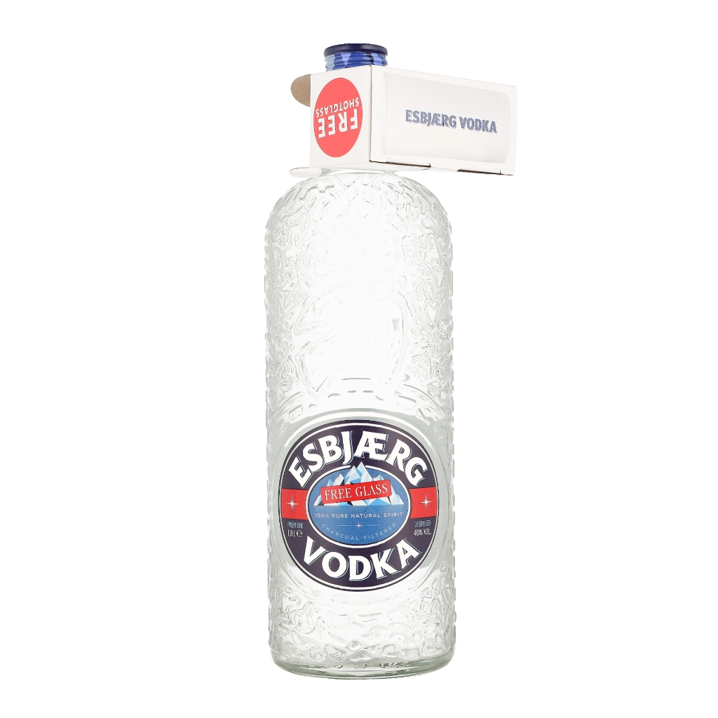 Esbjaerg + Schnapsgläser 1 liter Wodka