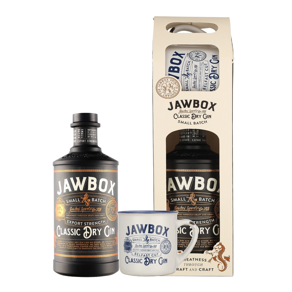 Jawbox Small batch Export Strength + Mug 0.70 liter Gin