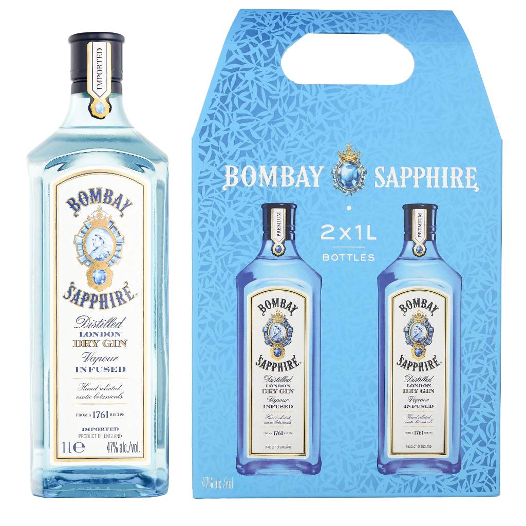 Bombay Sapphire Twin Pack 2 liter Gin