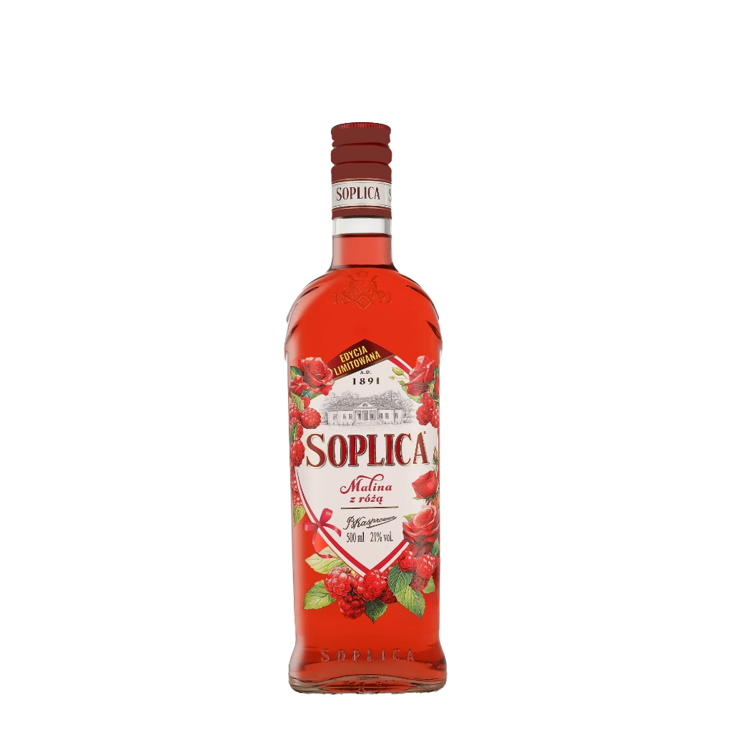 Soplica Valentijnseditie Malina Z Roza 'Himbeere & Roos' 0.50 liter Wodka