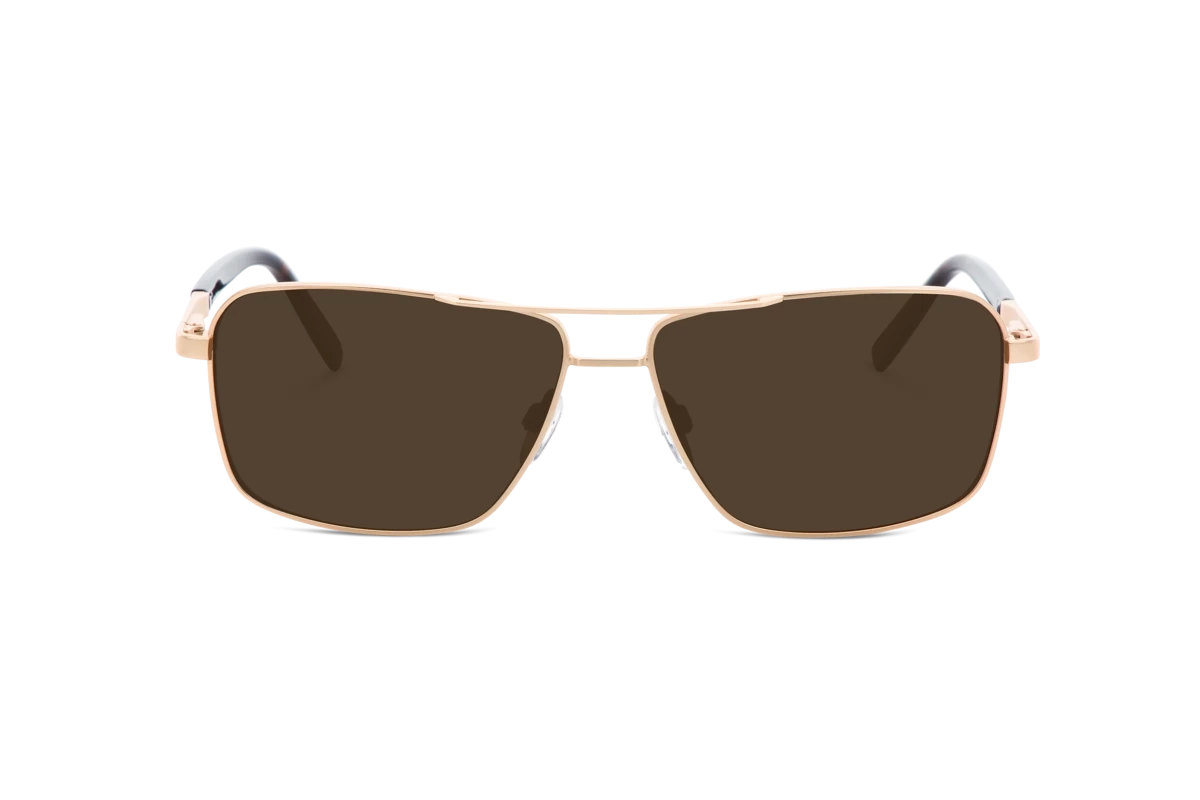 Sol No. 719 Herren Sonnenbrille mit und ohne Sehstärke / Gold / rechteckig