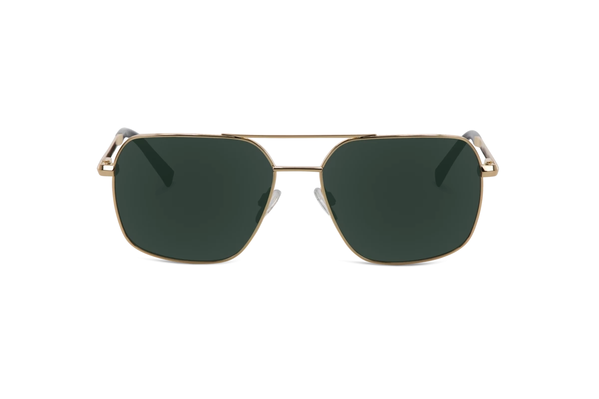 Sol No. 727 Herren Sonnenbrille mit und ohne Sehstärke / Gold / rechteckig