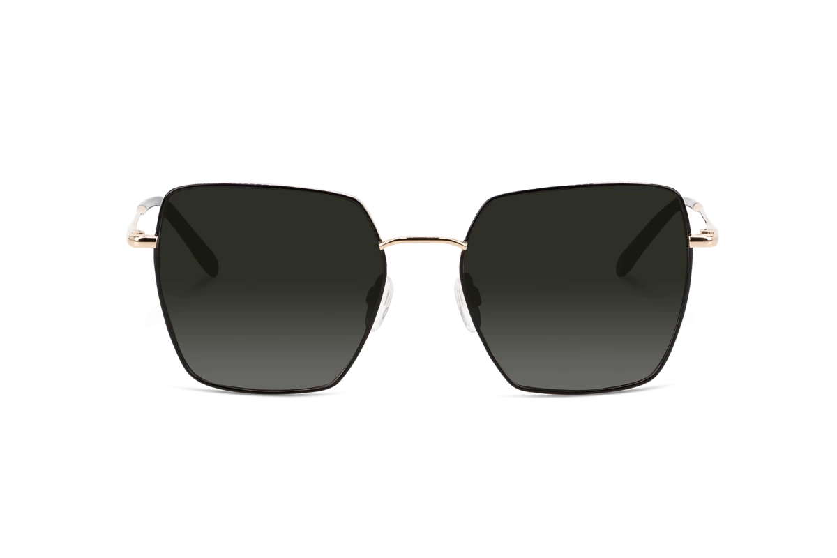 Sol No. 746 Damen Sonnenbrille mit und ohne Sehstärke / Schwarz / rechteckig