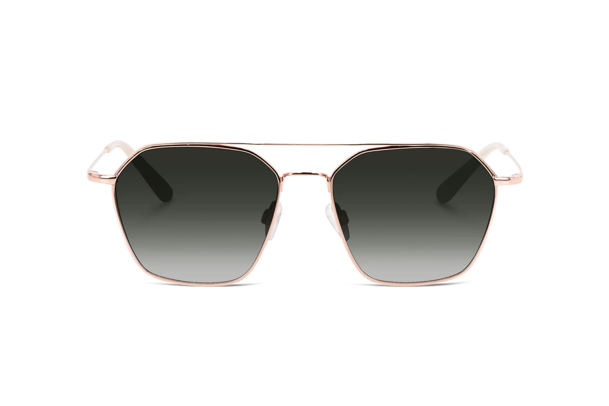 Sol No. 750 Damen Sonnenbrille mit und ohne Sehstärke / Gold / rechteckig