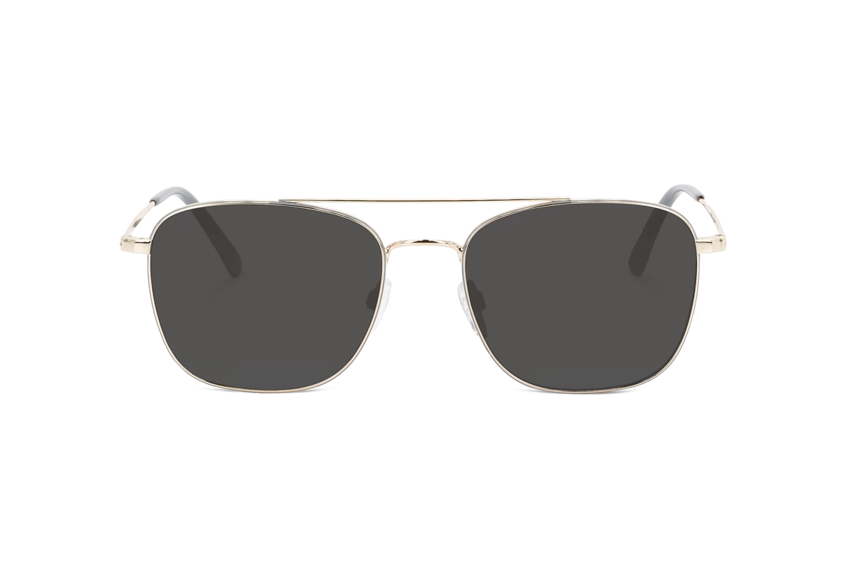 Sol No. 757 Herren Sonnenbrille mit und ohne Sehstärke / Gold / rechteckig