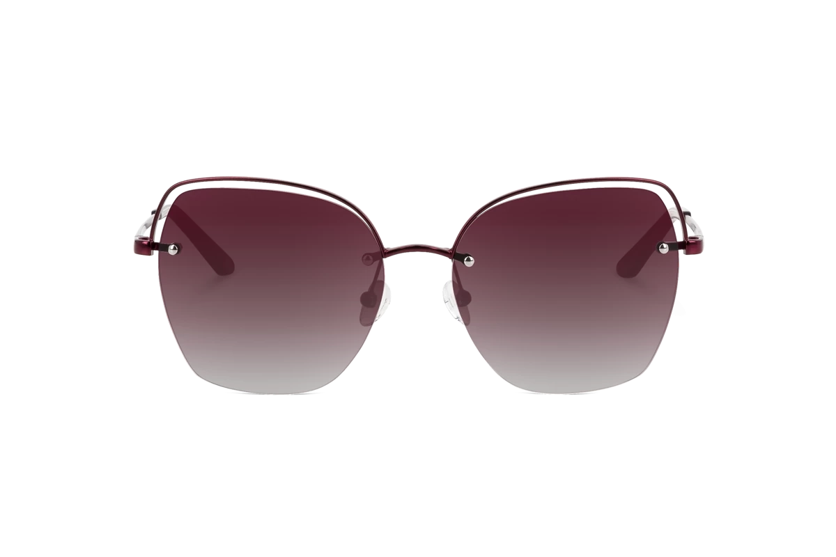 KIND Färöer Damen Sonnenbrille mit und ohne Sehstärke / Rot / rechteckig
