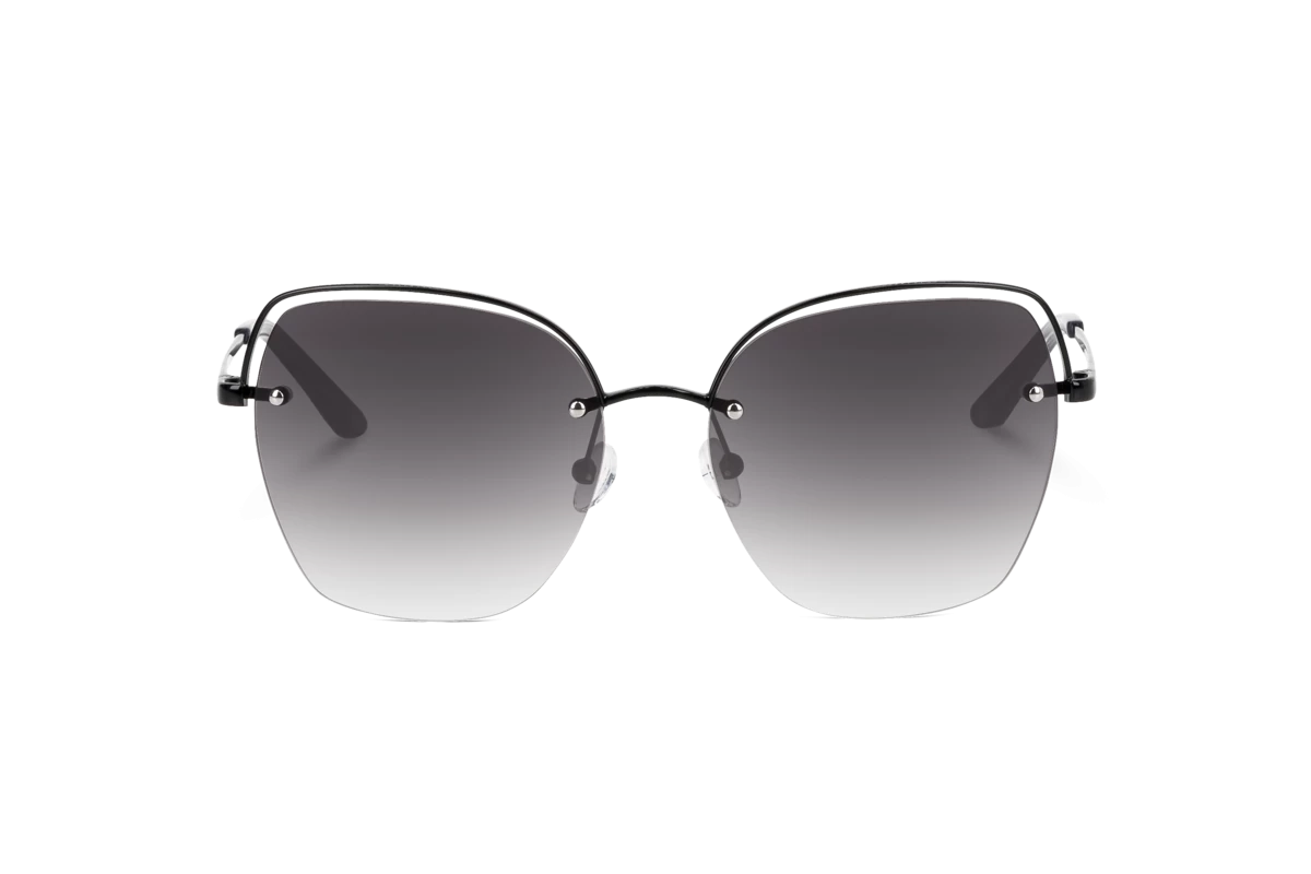 KIND Färöer Damen Sonnenbrille mit und ohne Sehstärke / Schwarz / rechteckig