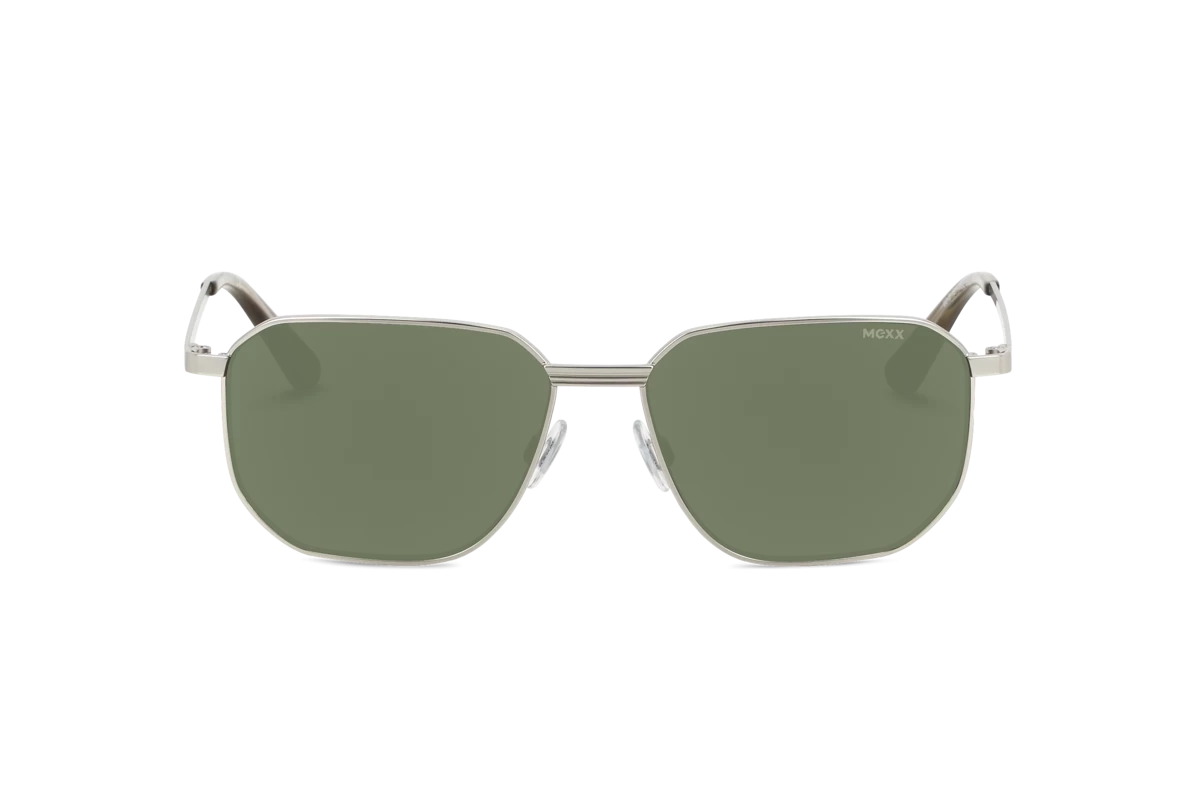 Mexx 6502 Herren Sonnenbrille mit und ohne Sehstärke / Silber / rechteckig