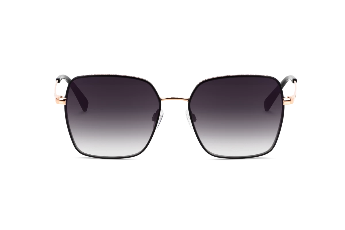 KIND 880 Damen Sonnenbrille mit und ohne Sehstärke / Schwarz / rechteckig