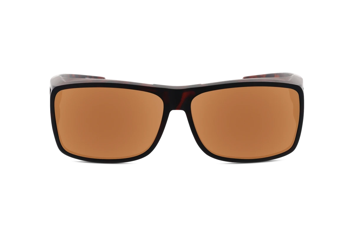Cover Me 7797 Unisex Sonnenbrille mit und ohne Sehstärke / Braun / rechteckig