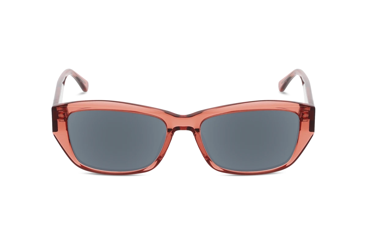 KIND 964 Damen Sonnenbrille mit und ohne Sehstärke / Rot / rechteckig