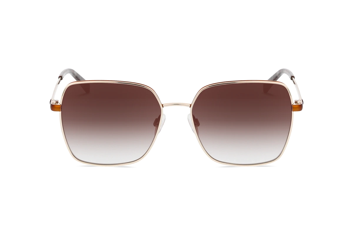 KIND 984 Damen Sonnenbrille mit und ohne Sehstärke / Gold / rechteckig
