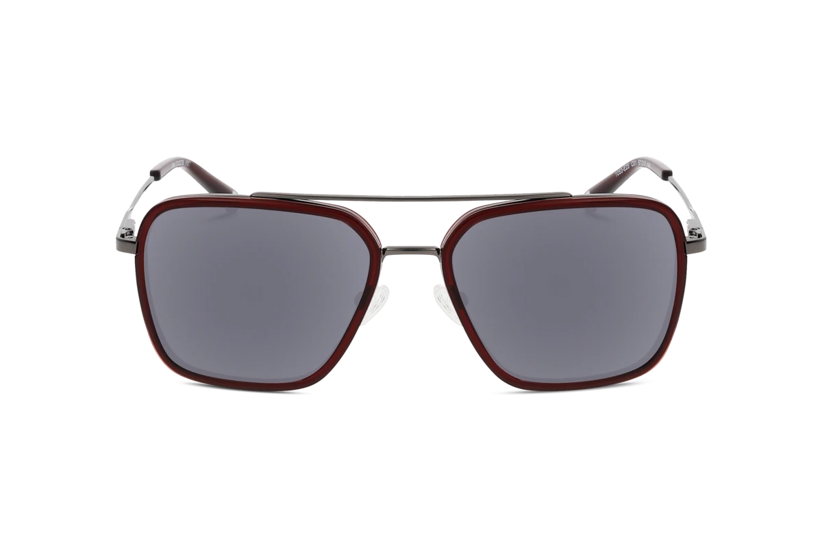 KIND 1053 Unisex Sonnenbrille mit und ohne Sehstärke / Rot / rechteckig