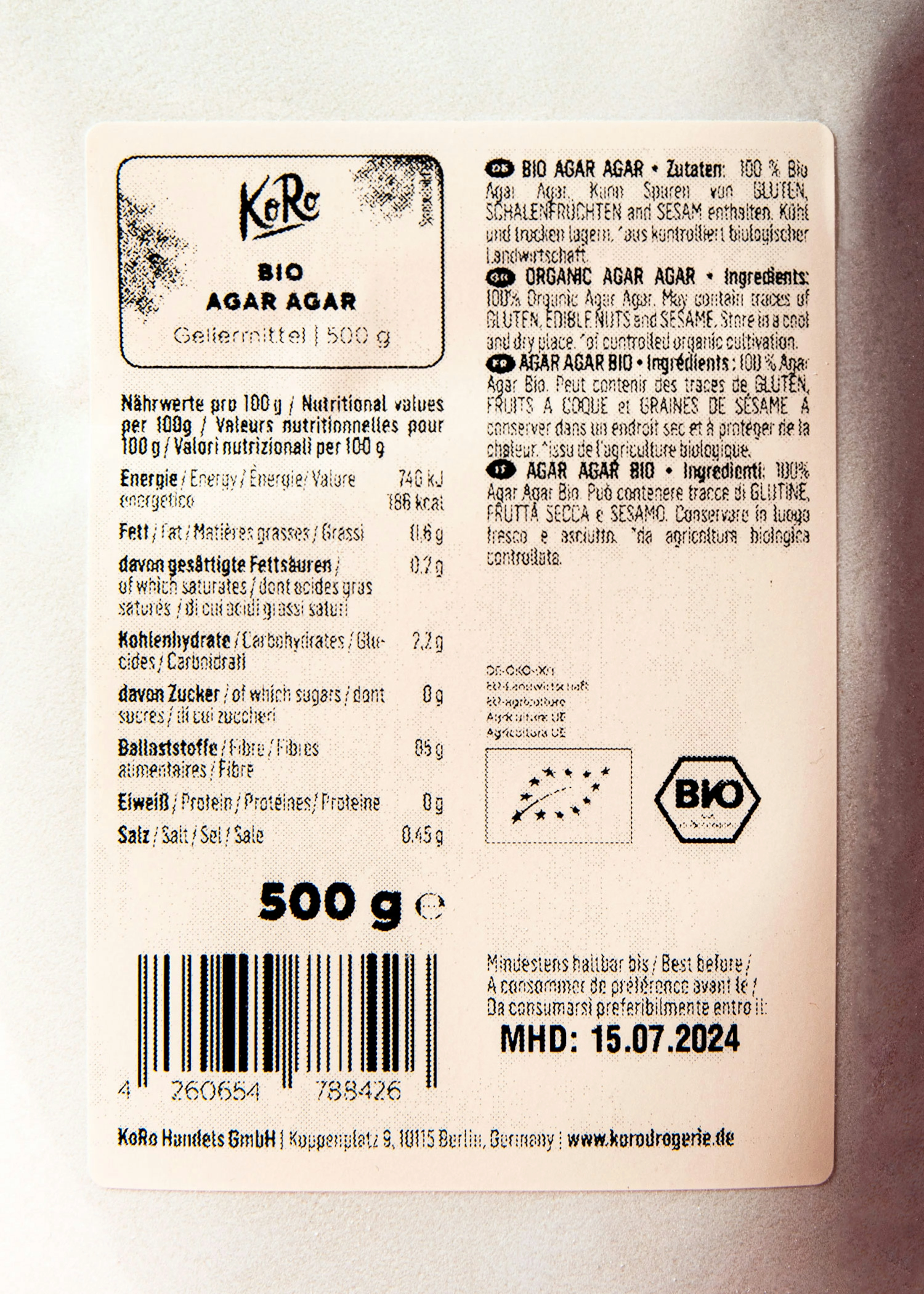 Bio Agar Agar 500 g