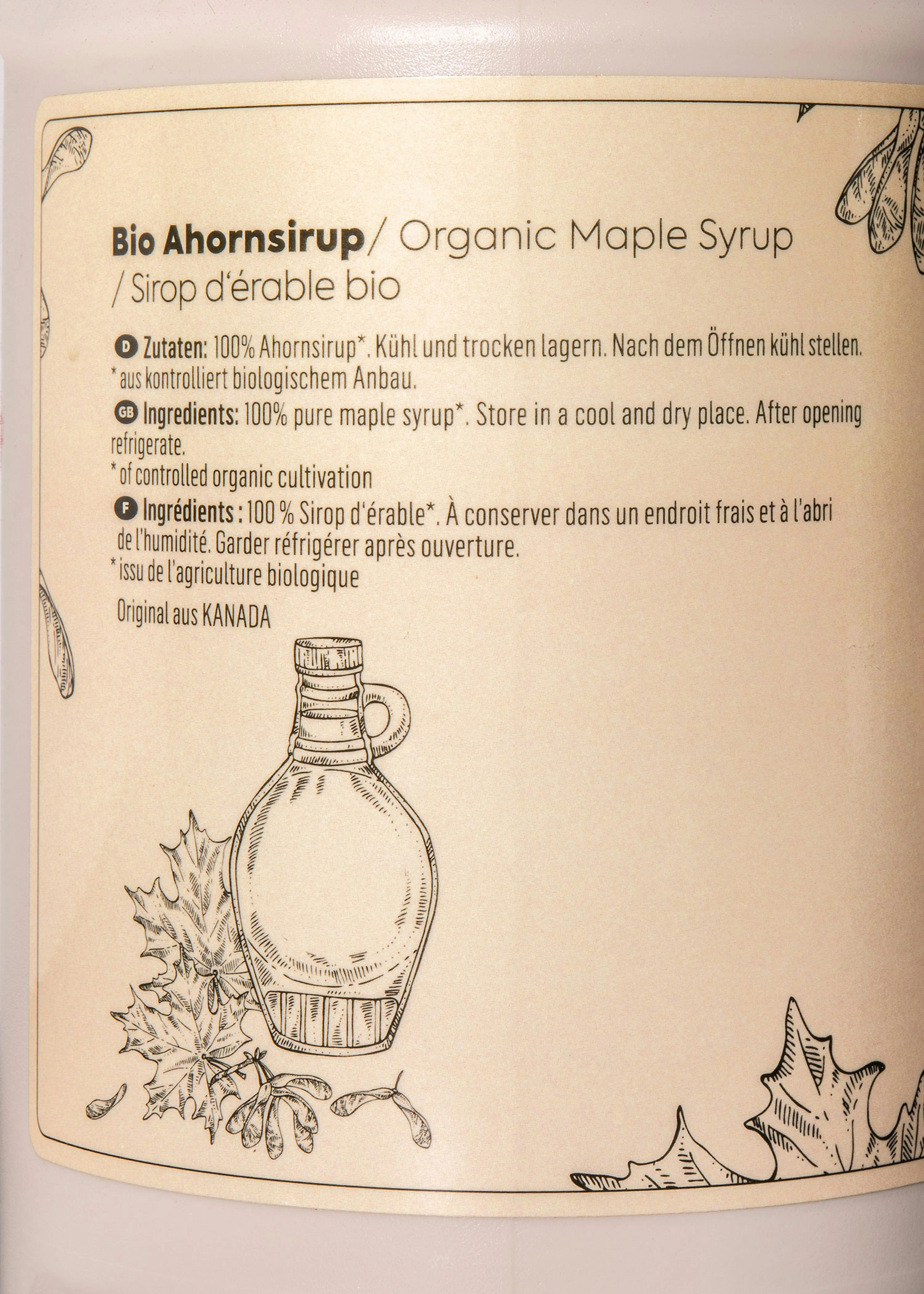 Bio Ahornsirup Grade A 1 L