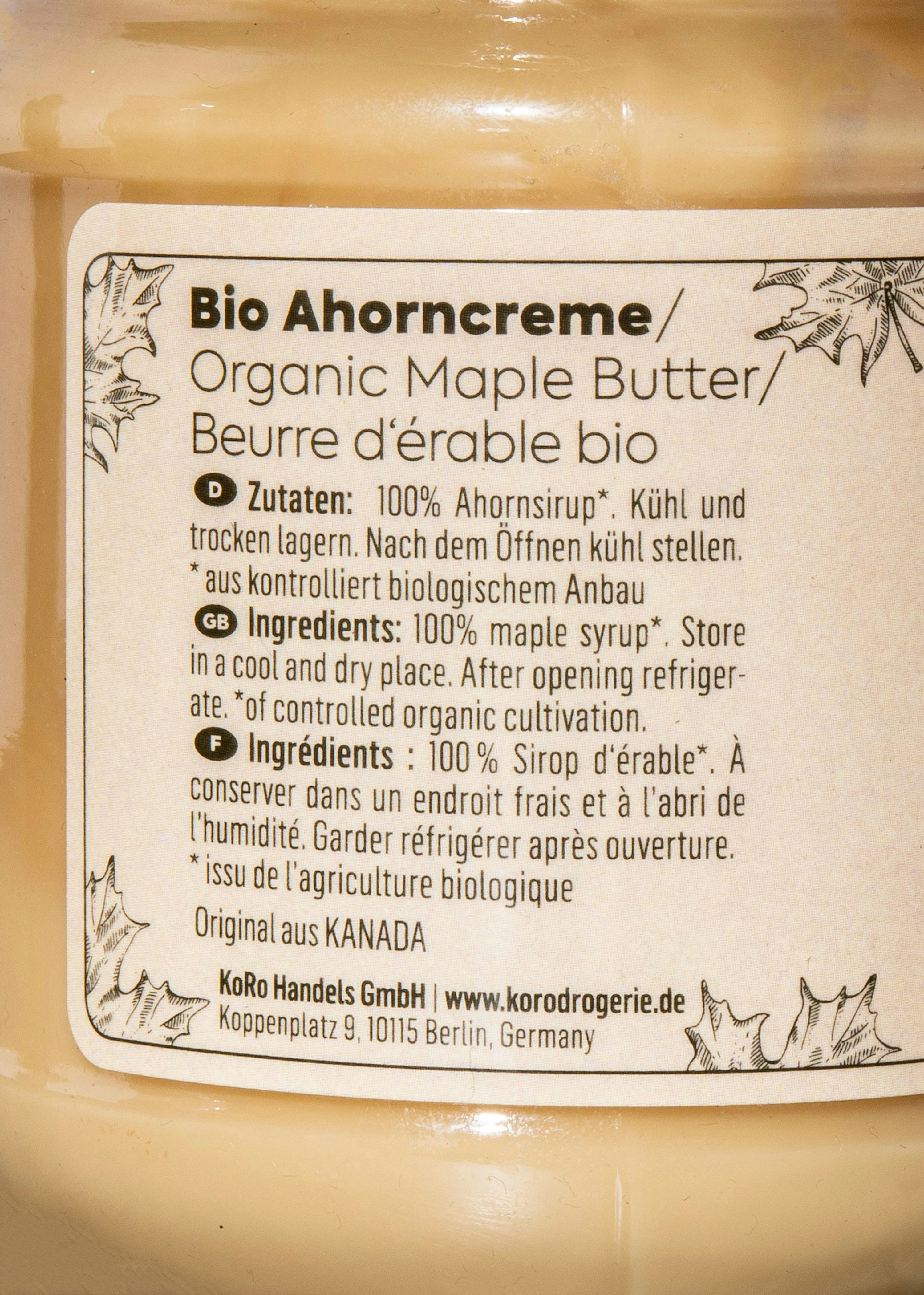 Bio Ahorncreme 250 g