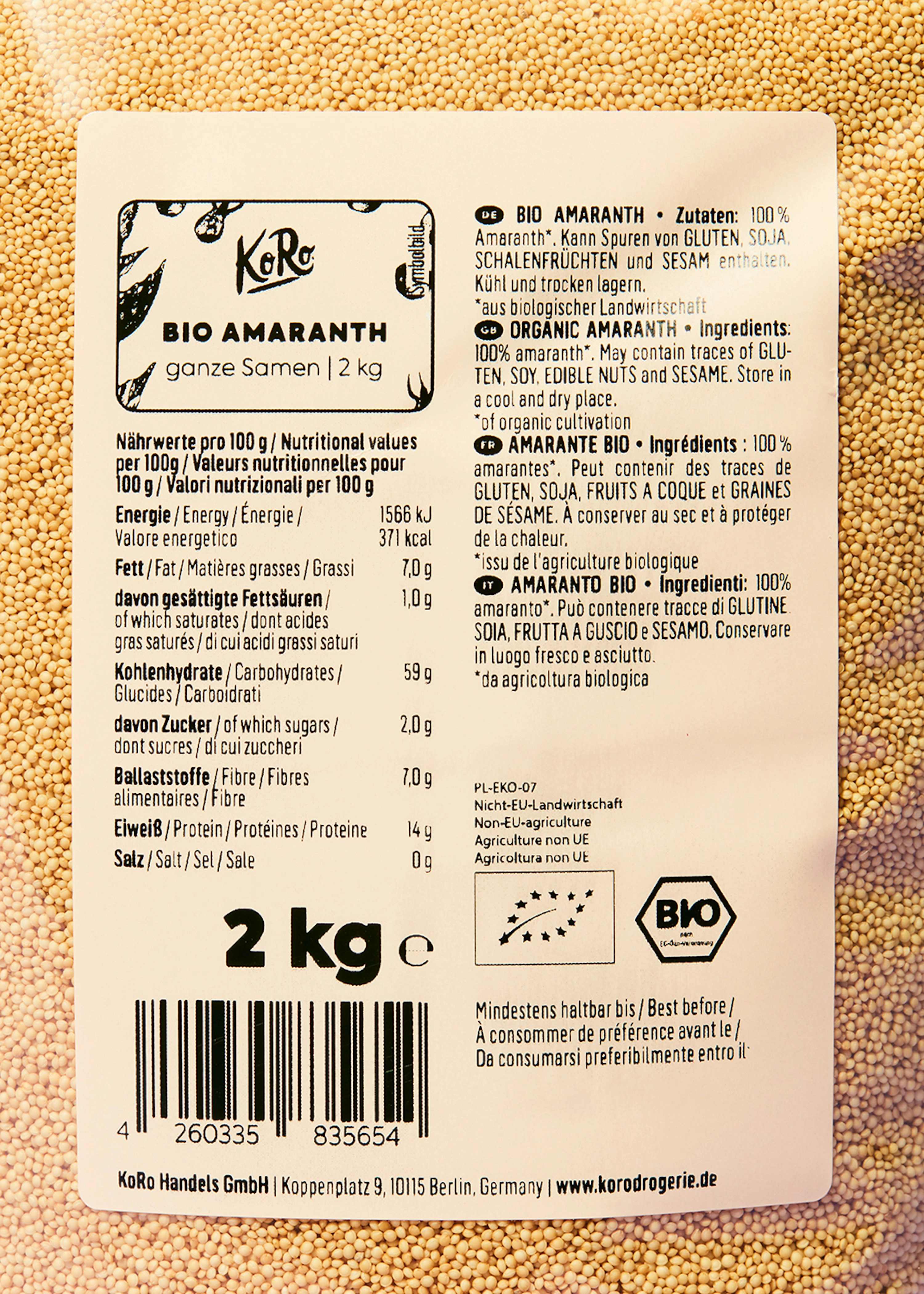 Bio Amaranth 2 kg