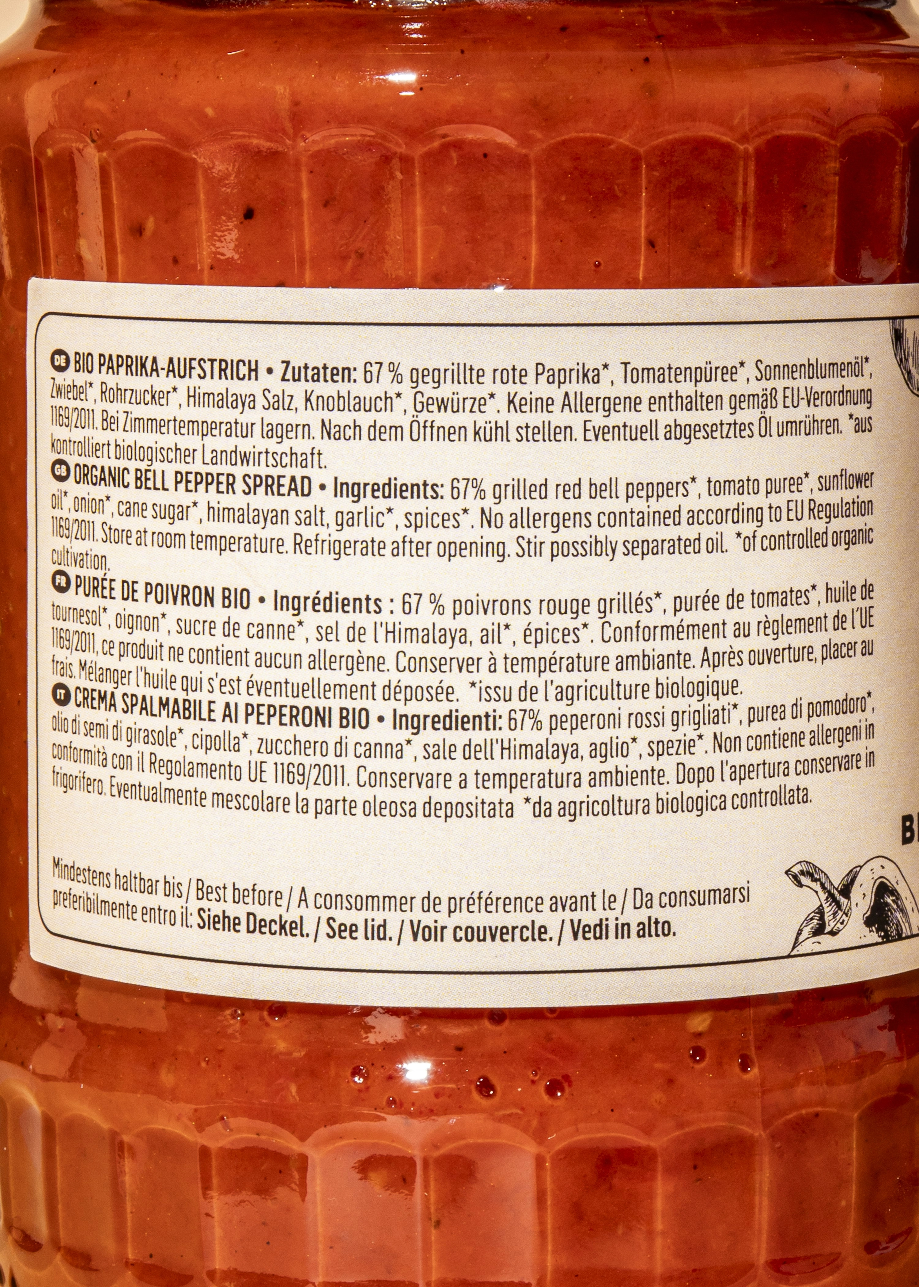 Bio Paprika Aufstrich Roasted Pepper 500 g