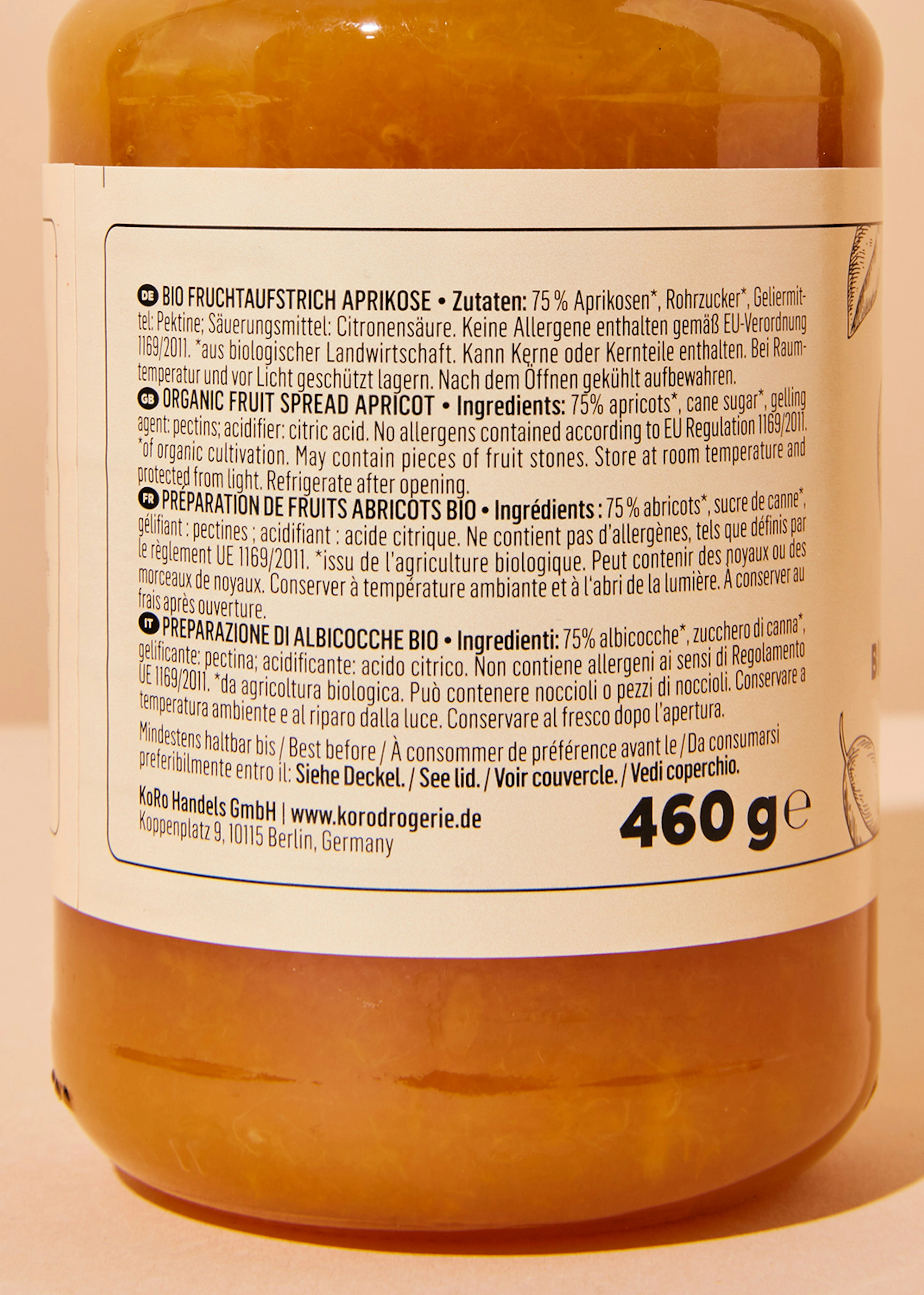 Bio Fruchtaufstrich Aprikose 12 x 460 g