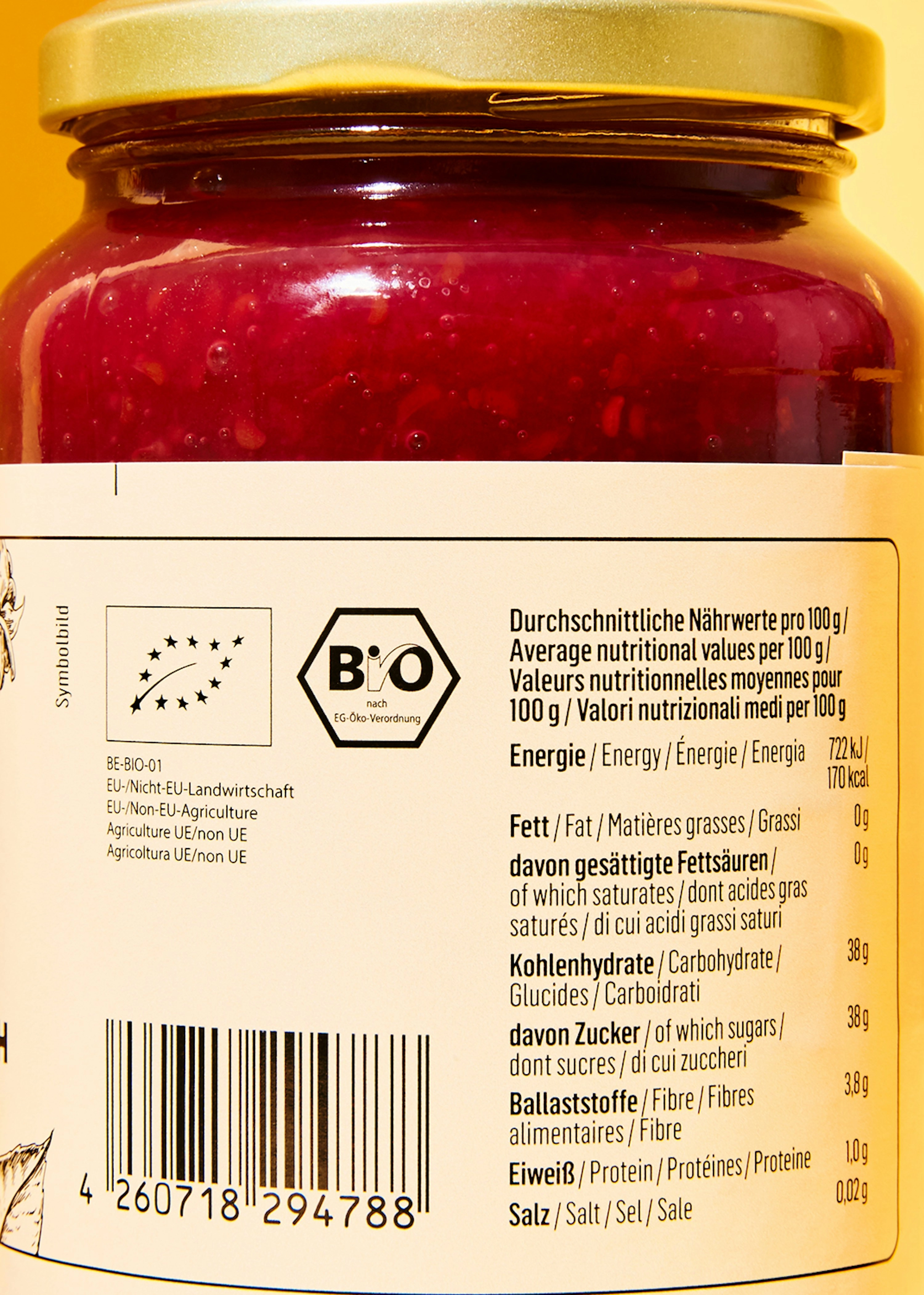 Bio Fruchtaufstrich Himbeere 460 g