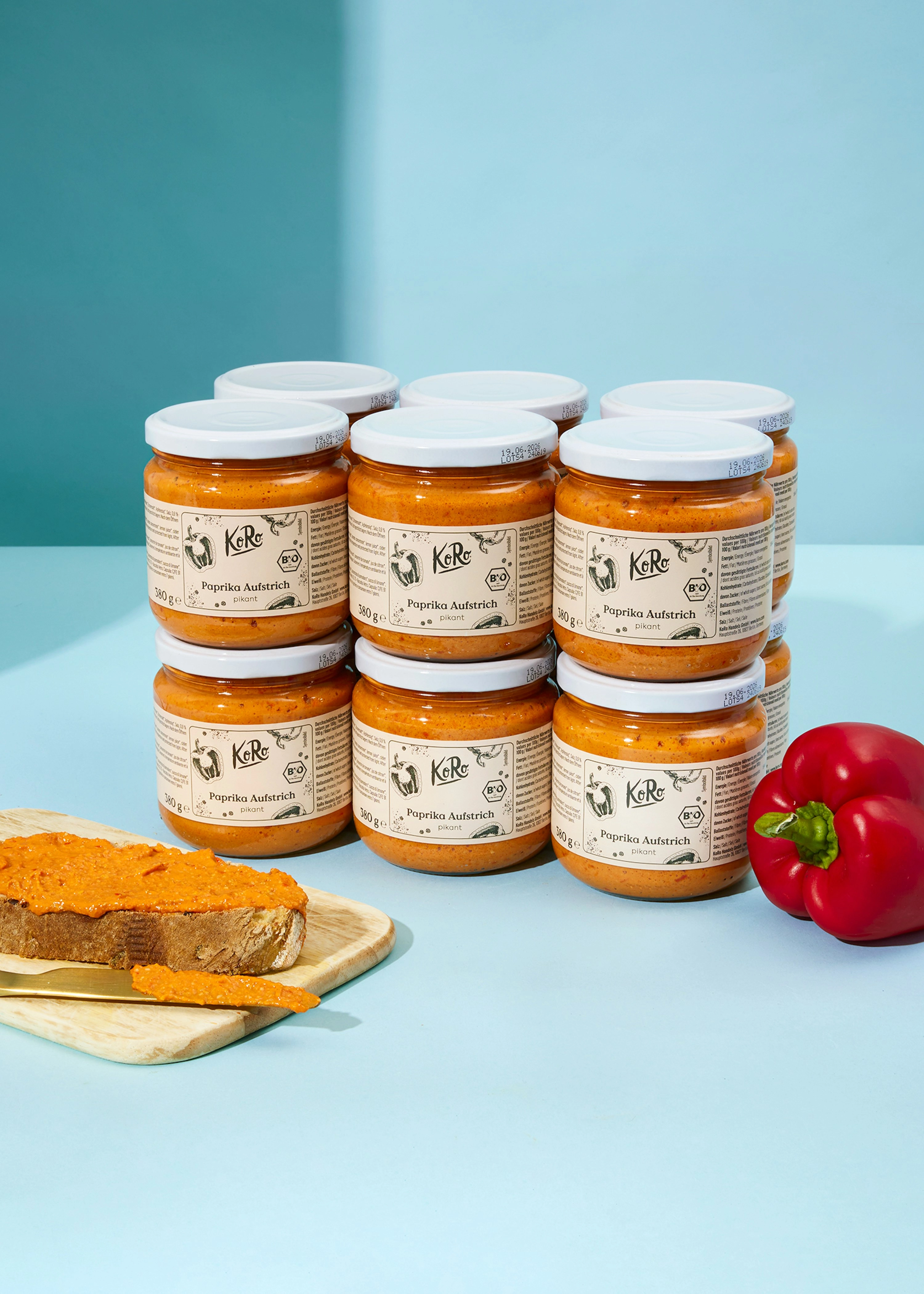 Pikanter Bio Paprika Aufstrich 12 x 380 g