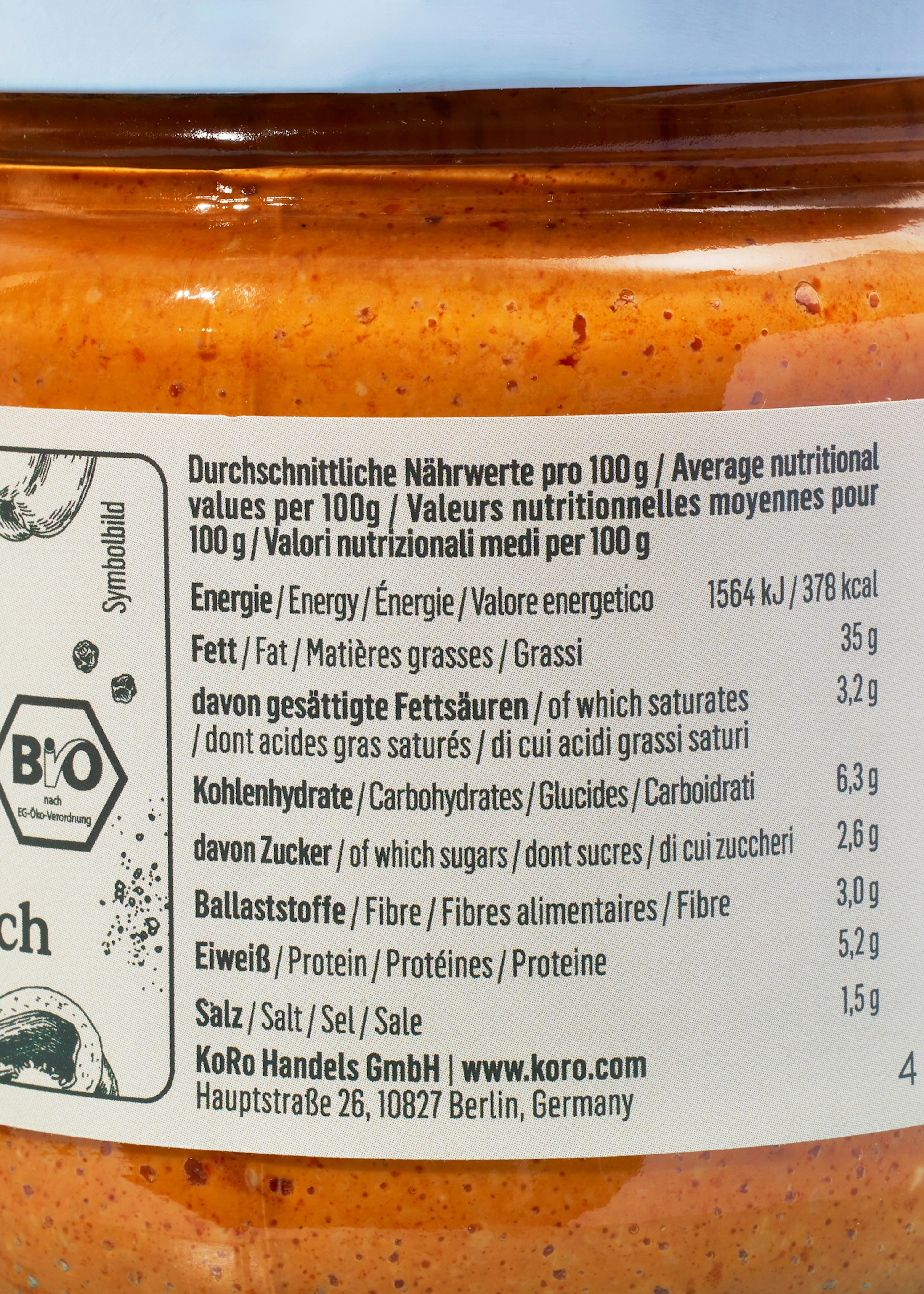 Pikanter Bio Paprika Aufstrich 12 x 380 g