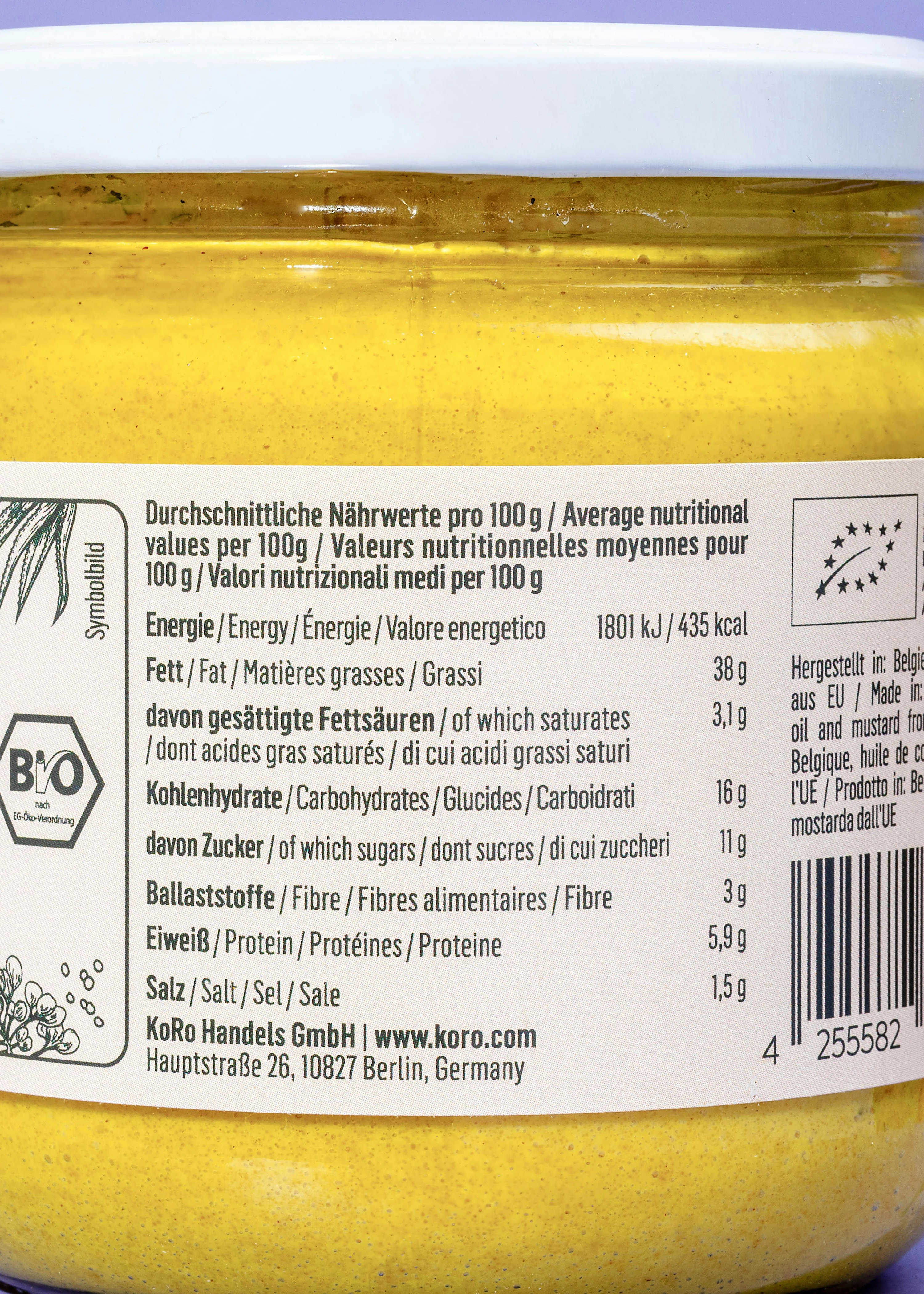 Bio Senf Agave Aufstrich 12 x 380 g