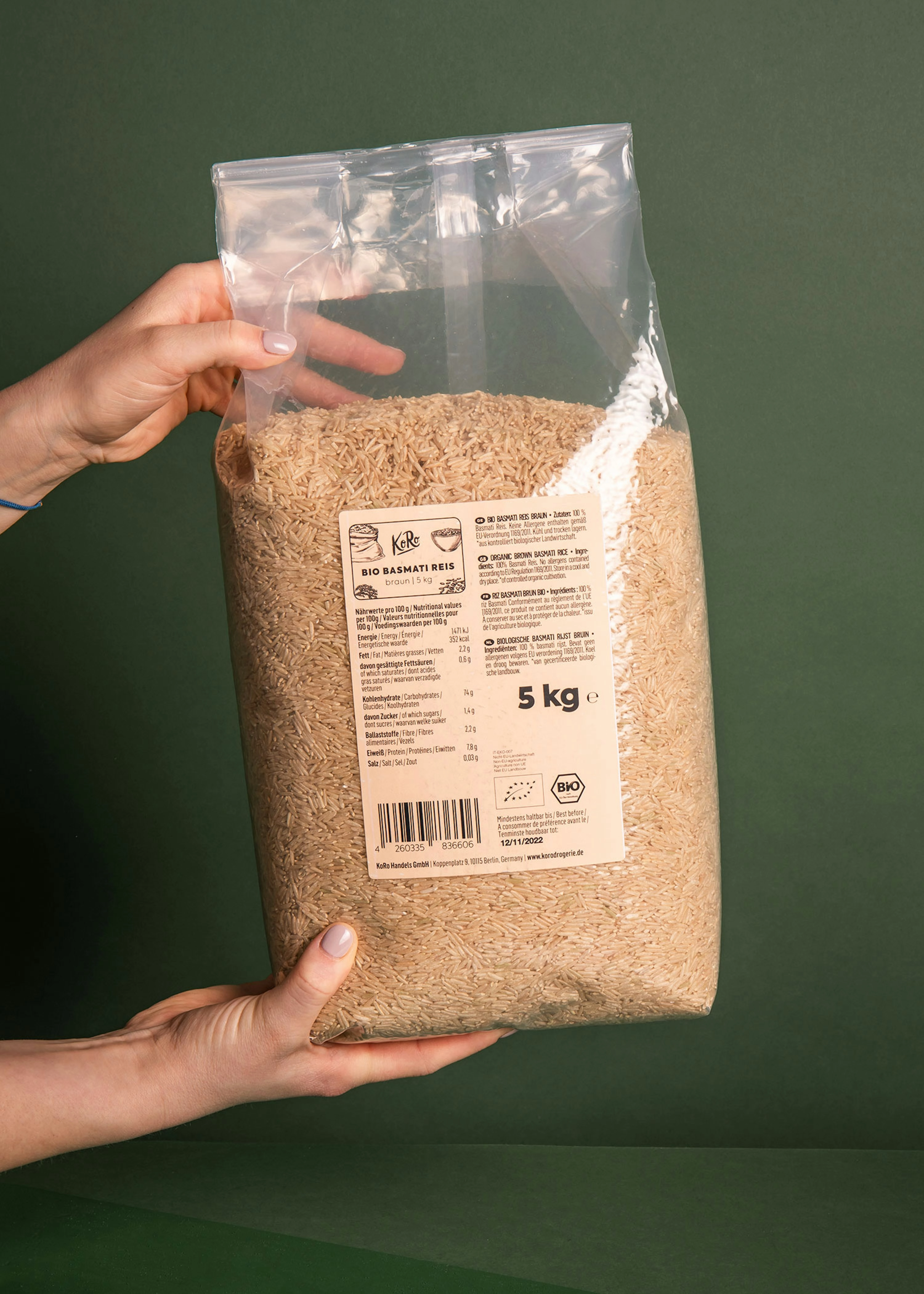 Brauner Bio Basmati Reis 5 kg