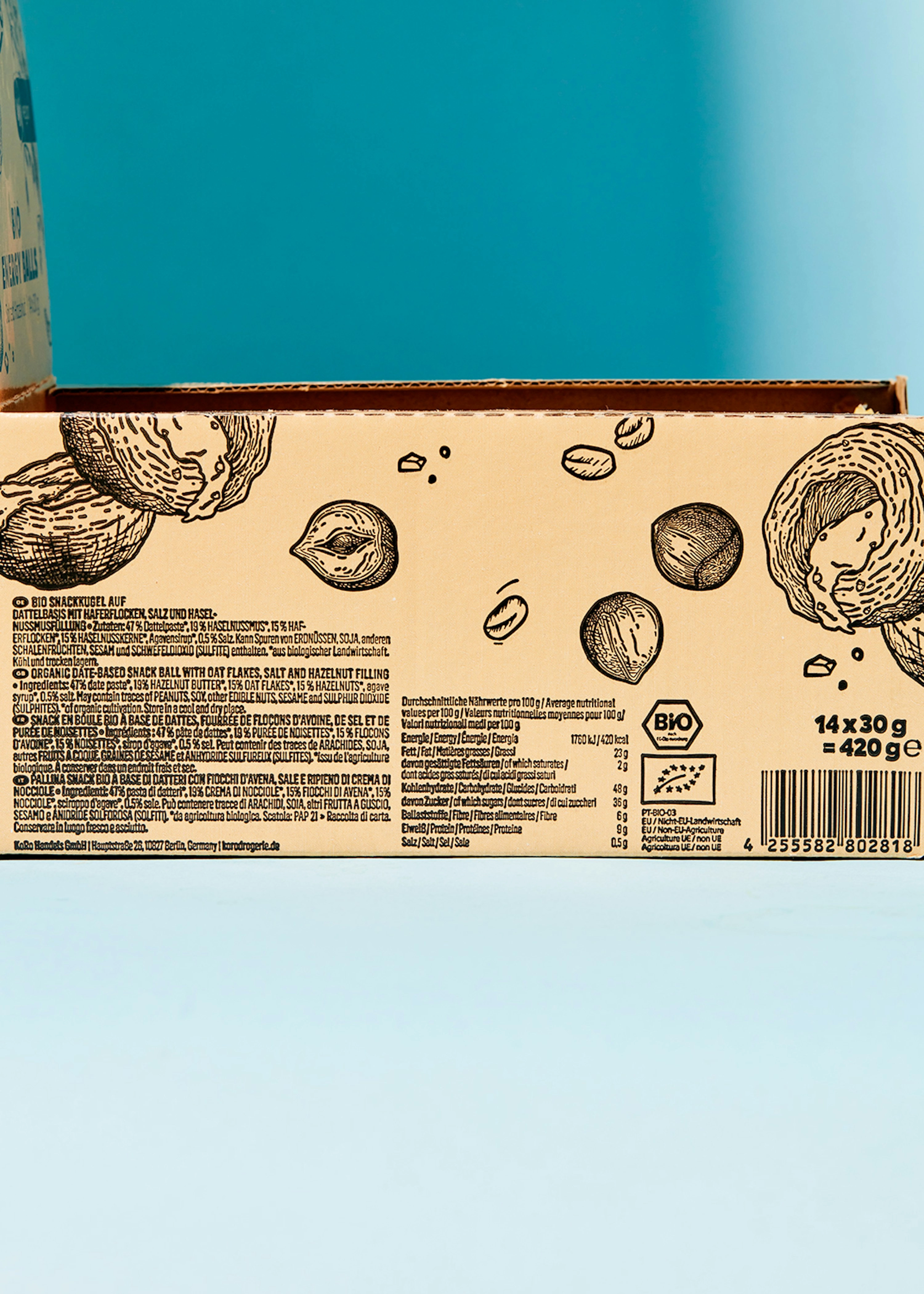 Bio Energy Ball Salted Hazelnut 14 x 30 g