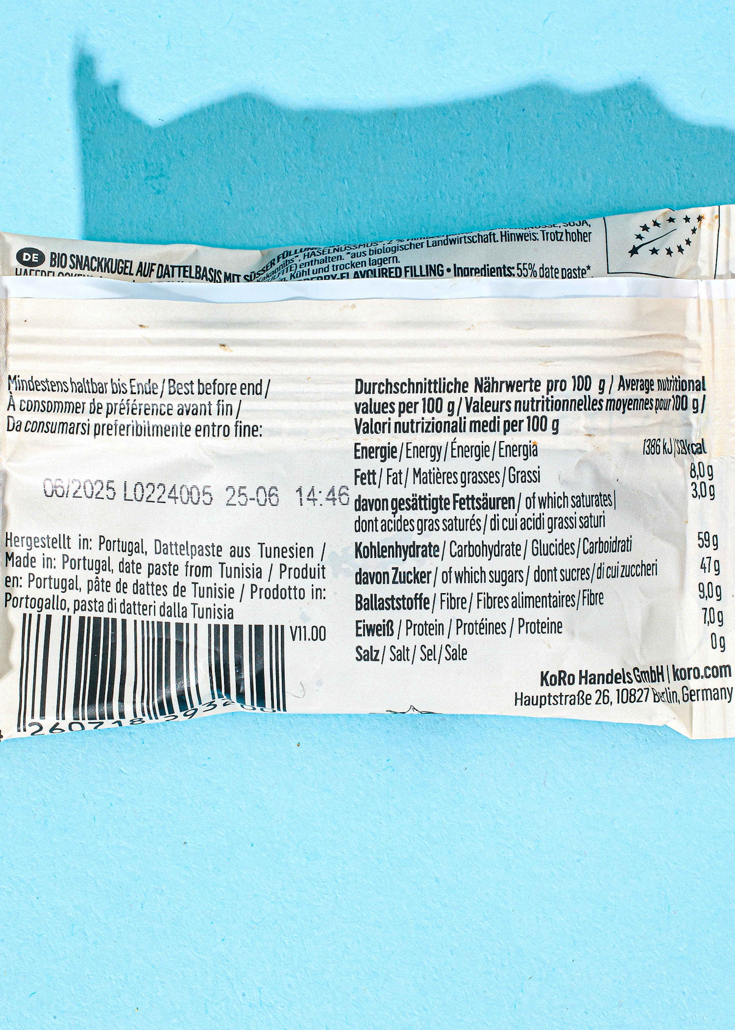 Bio Energy Ball Kakao und Himbeerfüllung 14 x 30 g