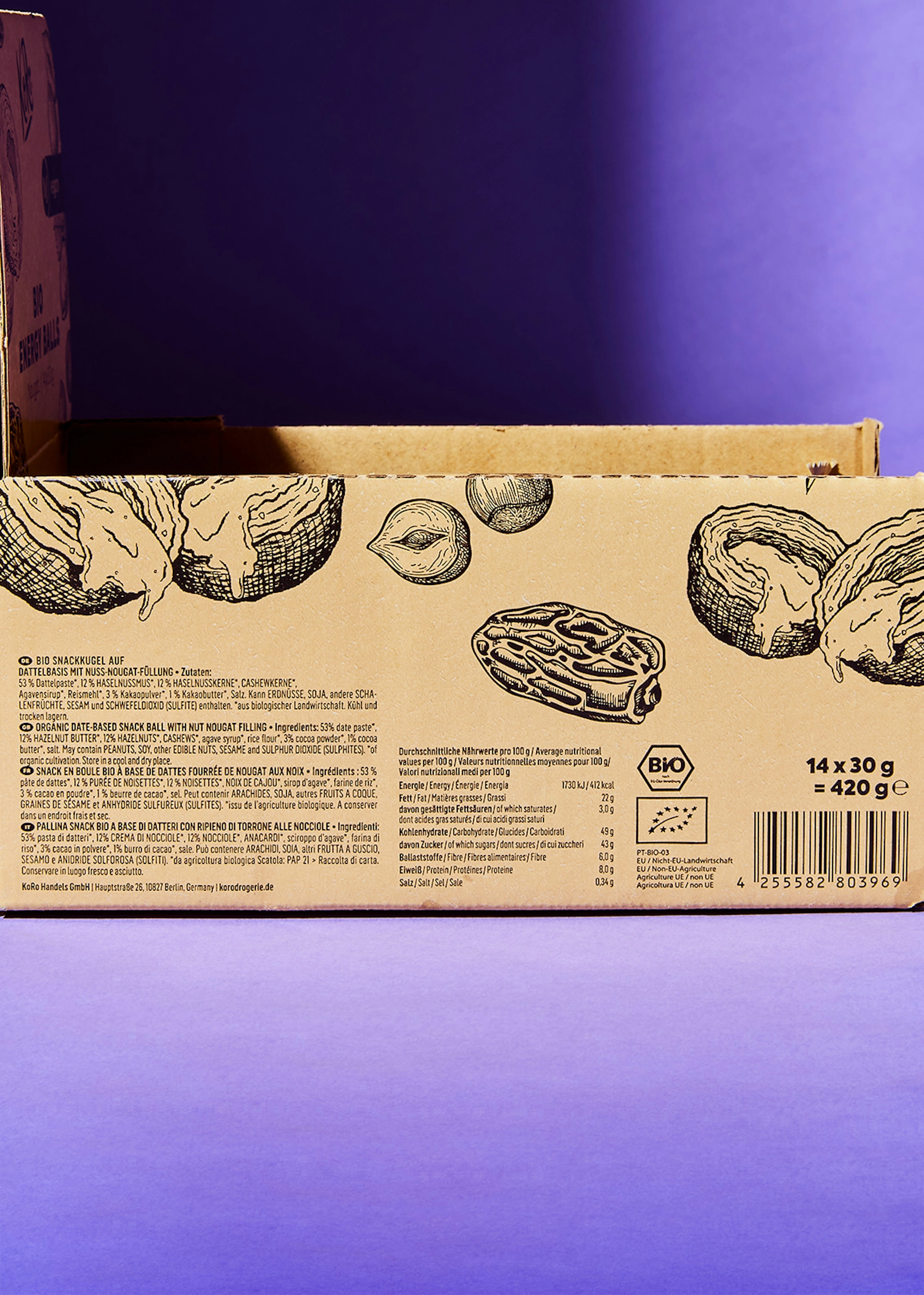 Bio Energy Ball Nougat 14 x 30 g