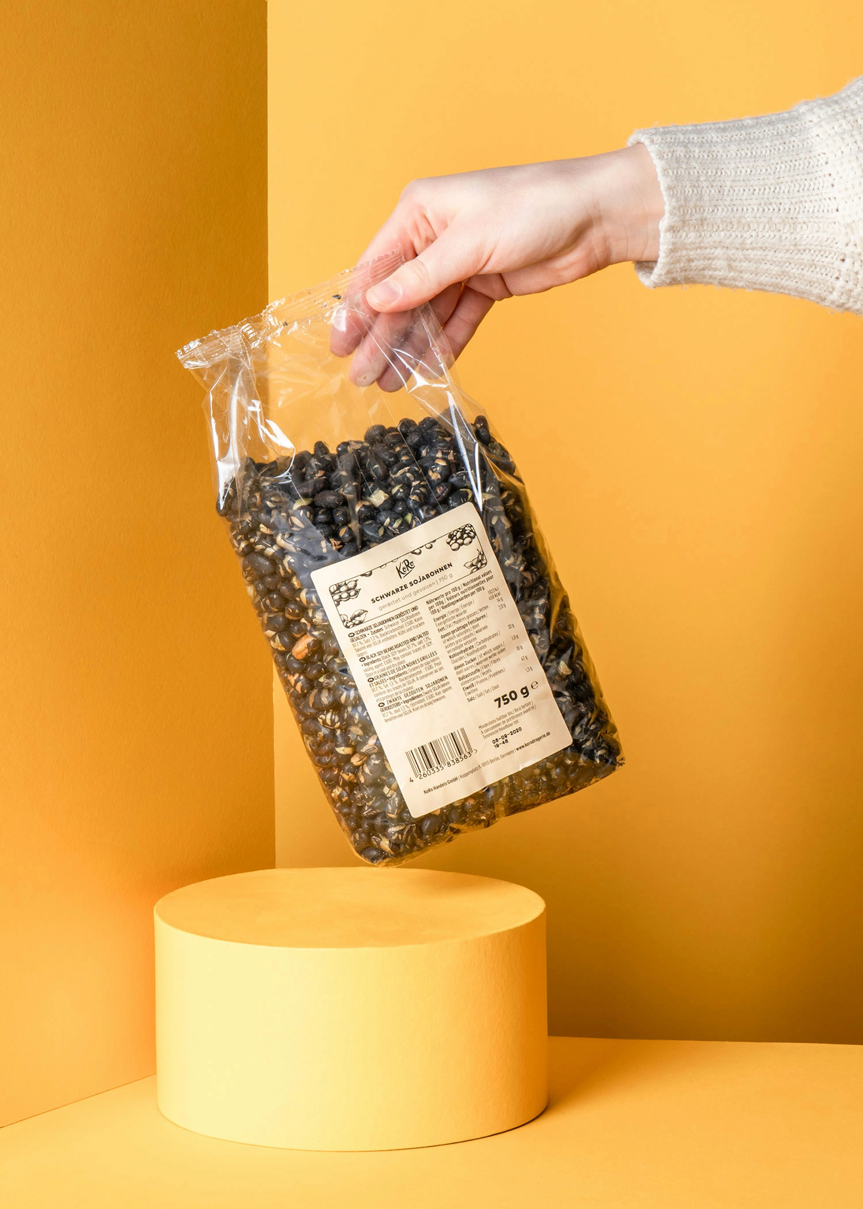 Geröstete und gesalzene schwarze Sojabohnen 750 g