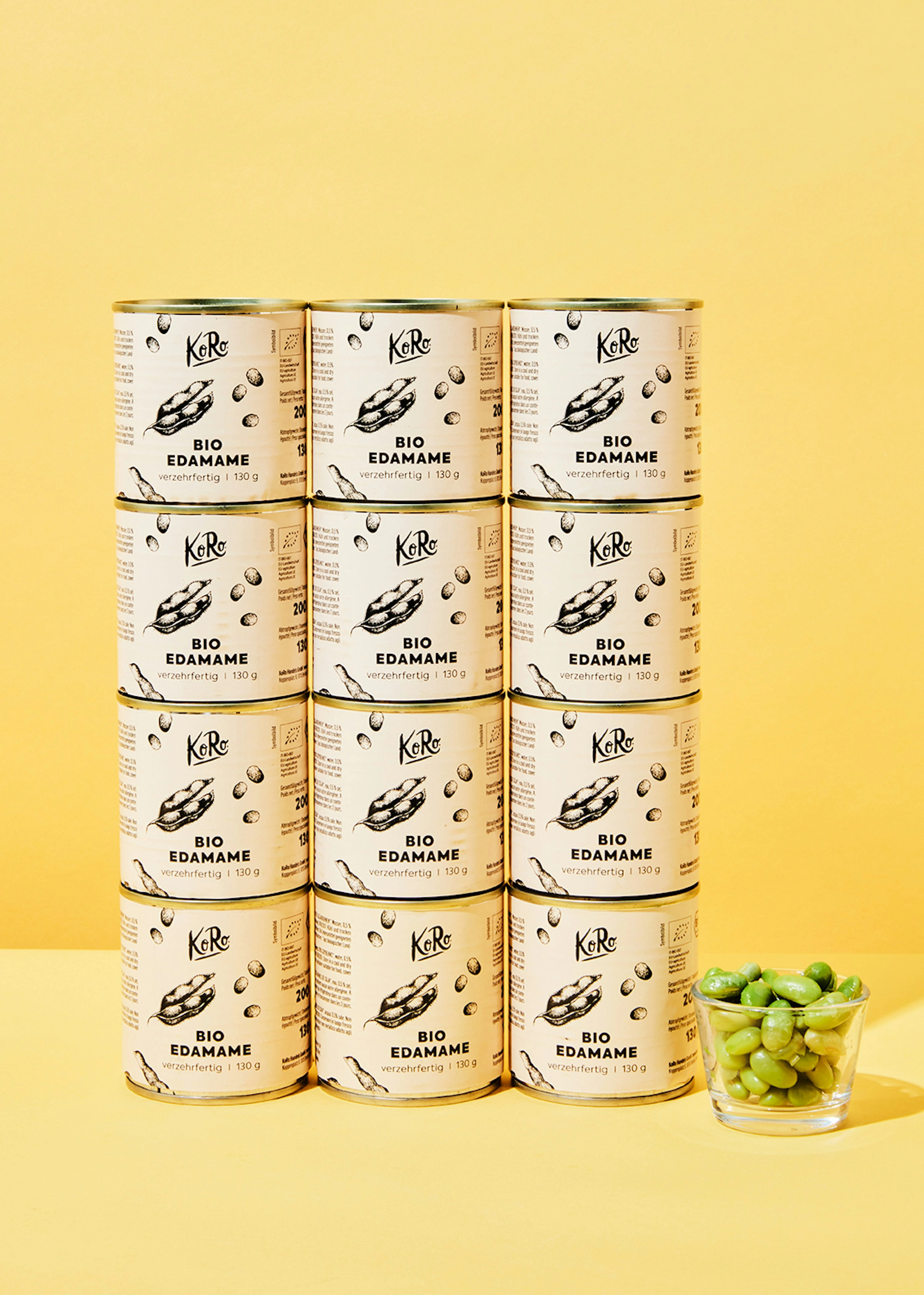 Grüne Bio Edamame in der Dose 12 x 130 g