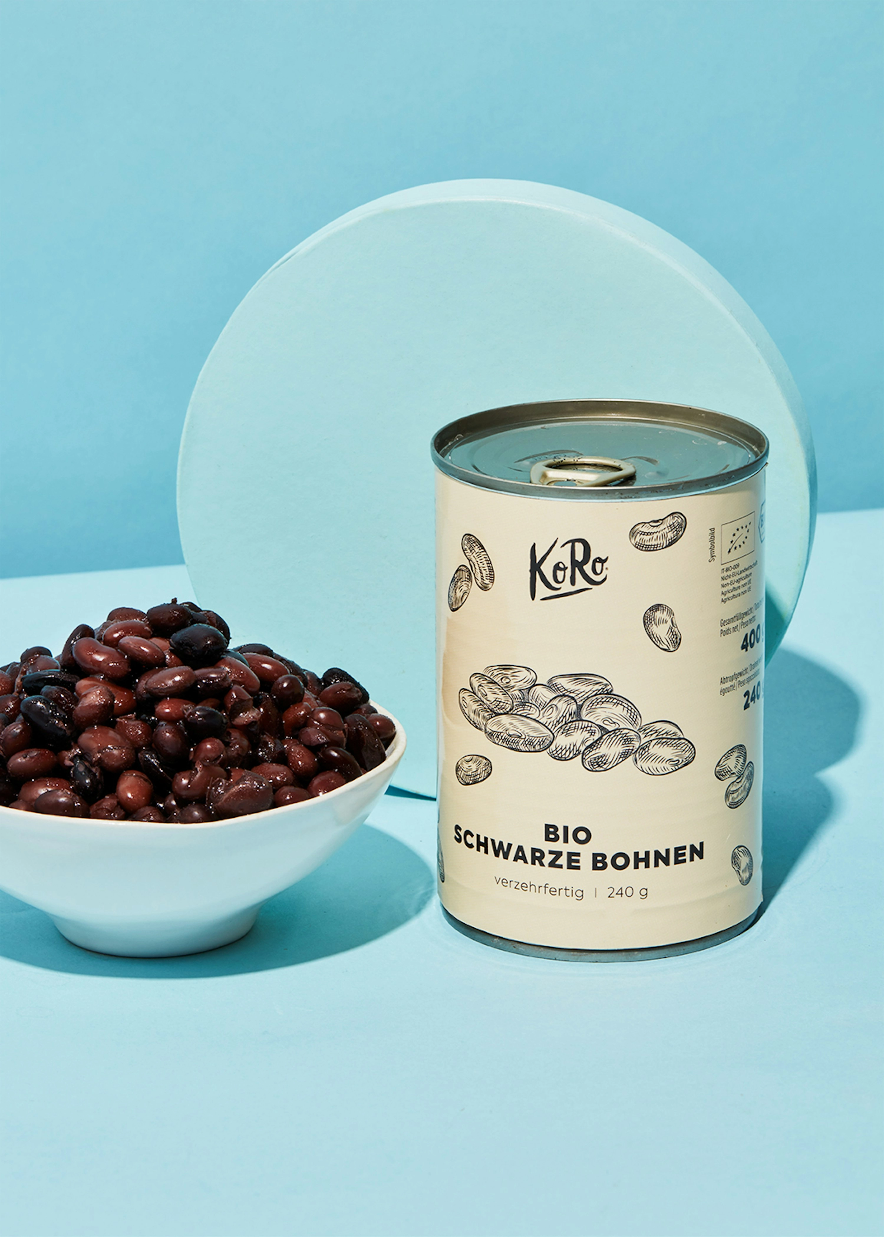 Schwarze Bio Bohnen in der Dose 240 g