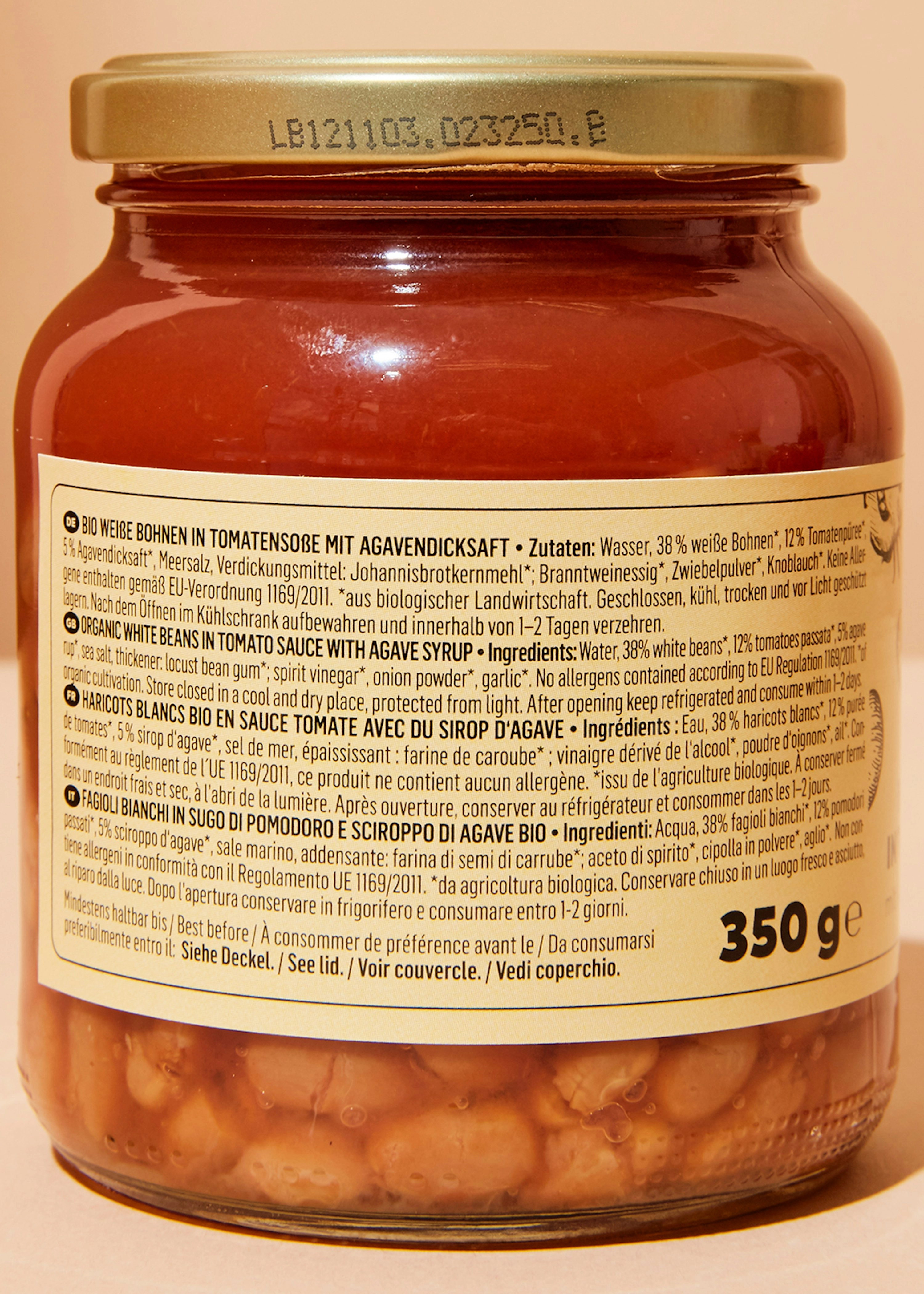 Weiße Bio Bohnen in Tomatensoße 350 g