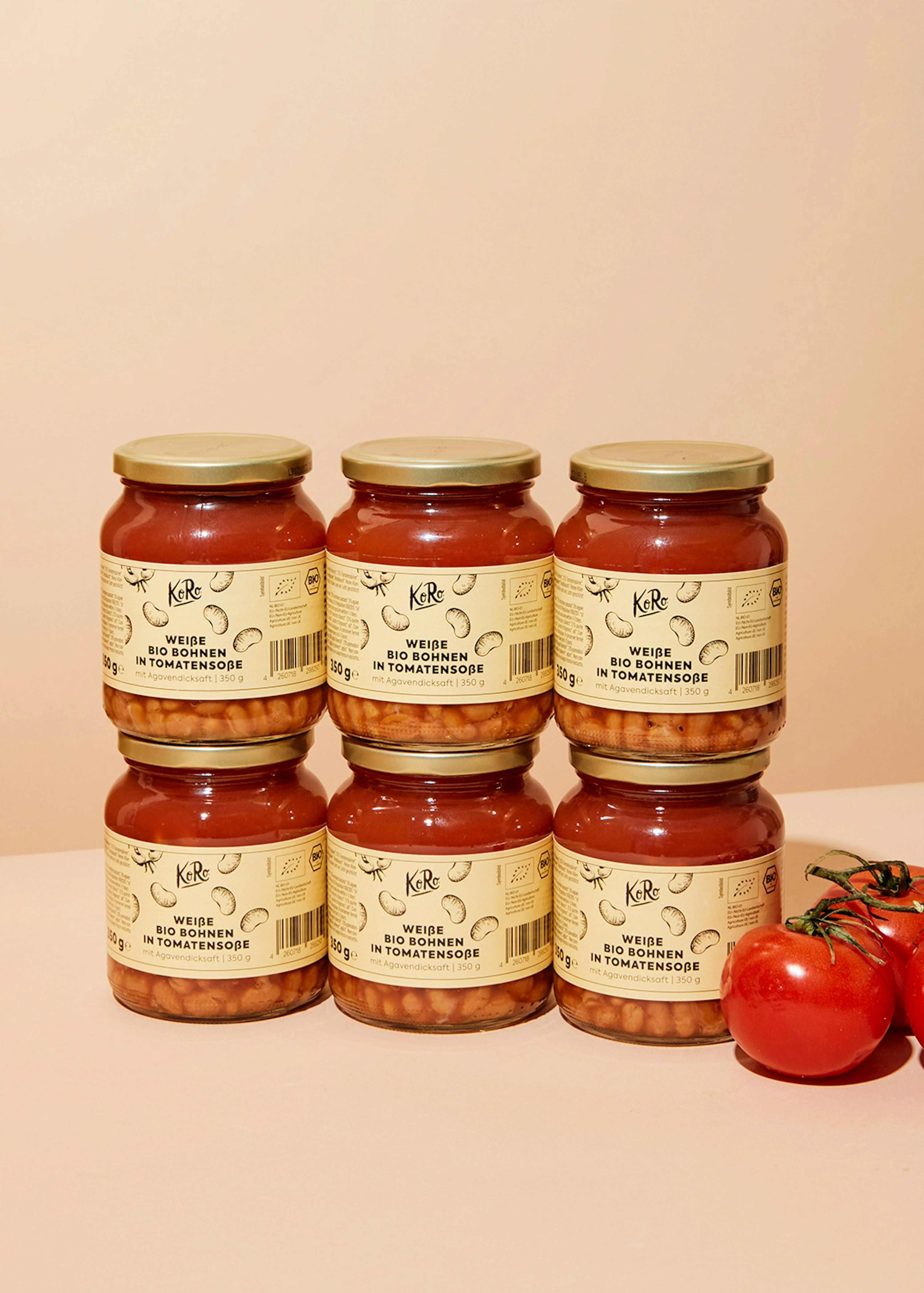 Weiße Bio Bohnen in Tomatensoße 6 x 350 g