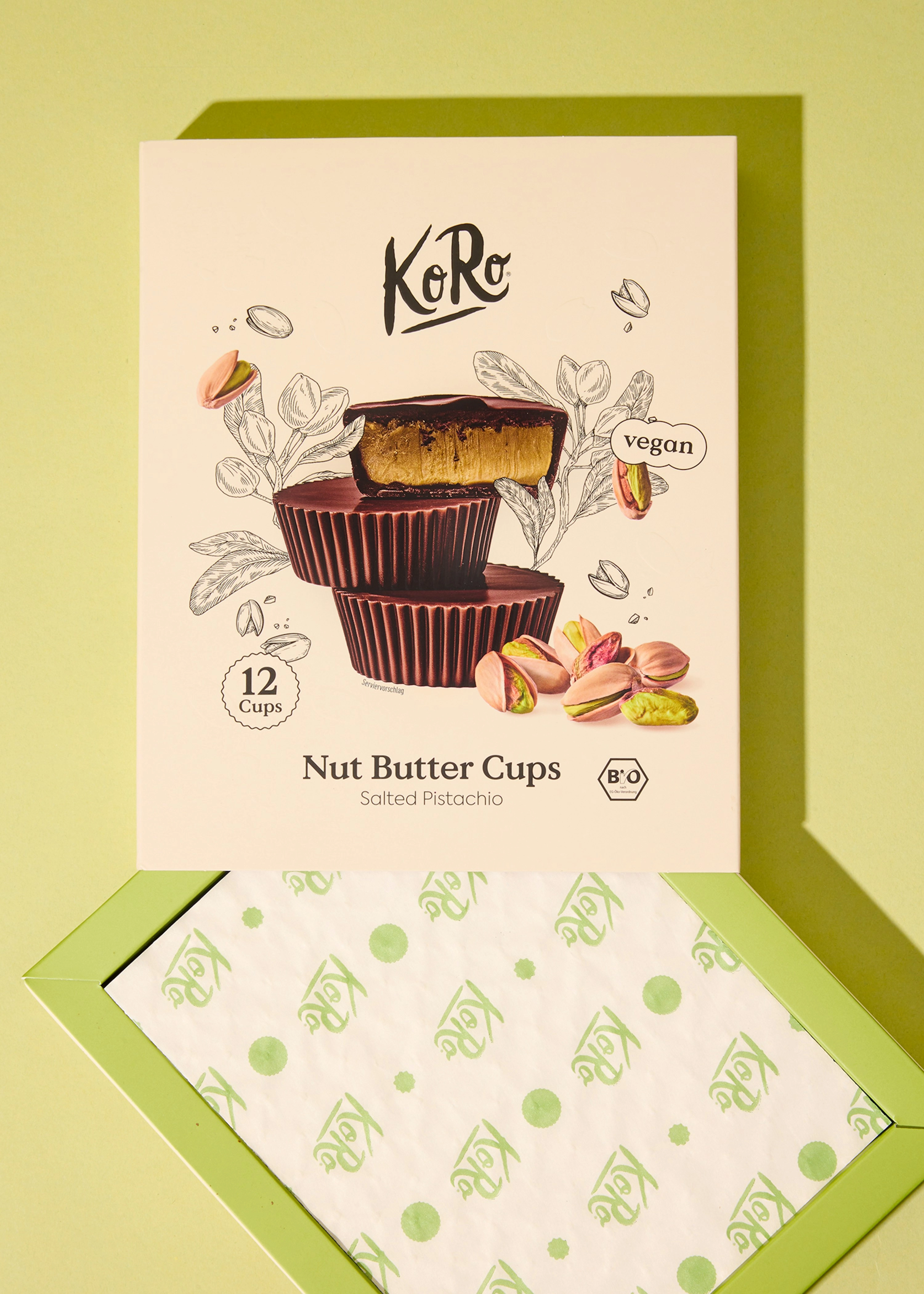 Geschenkbox Bio Nut Butter Cups Salted Pistachio 12 x 13 g