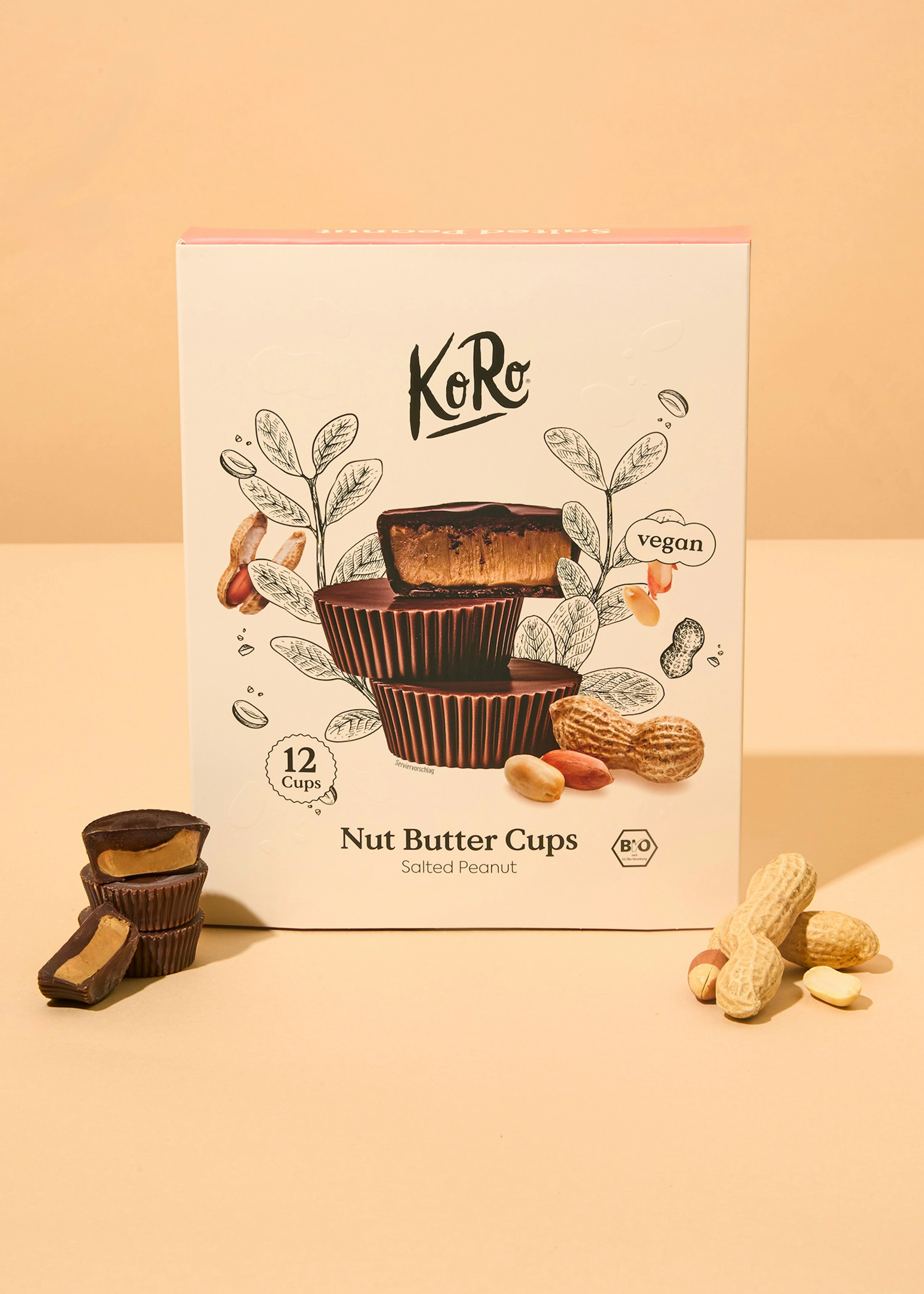 Geschenkbox Bio Nut Butter Cups Salted Peanut 12 x 13 g