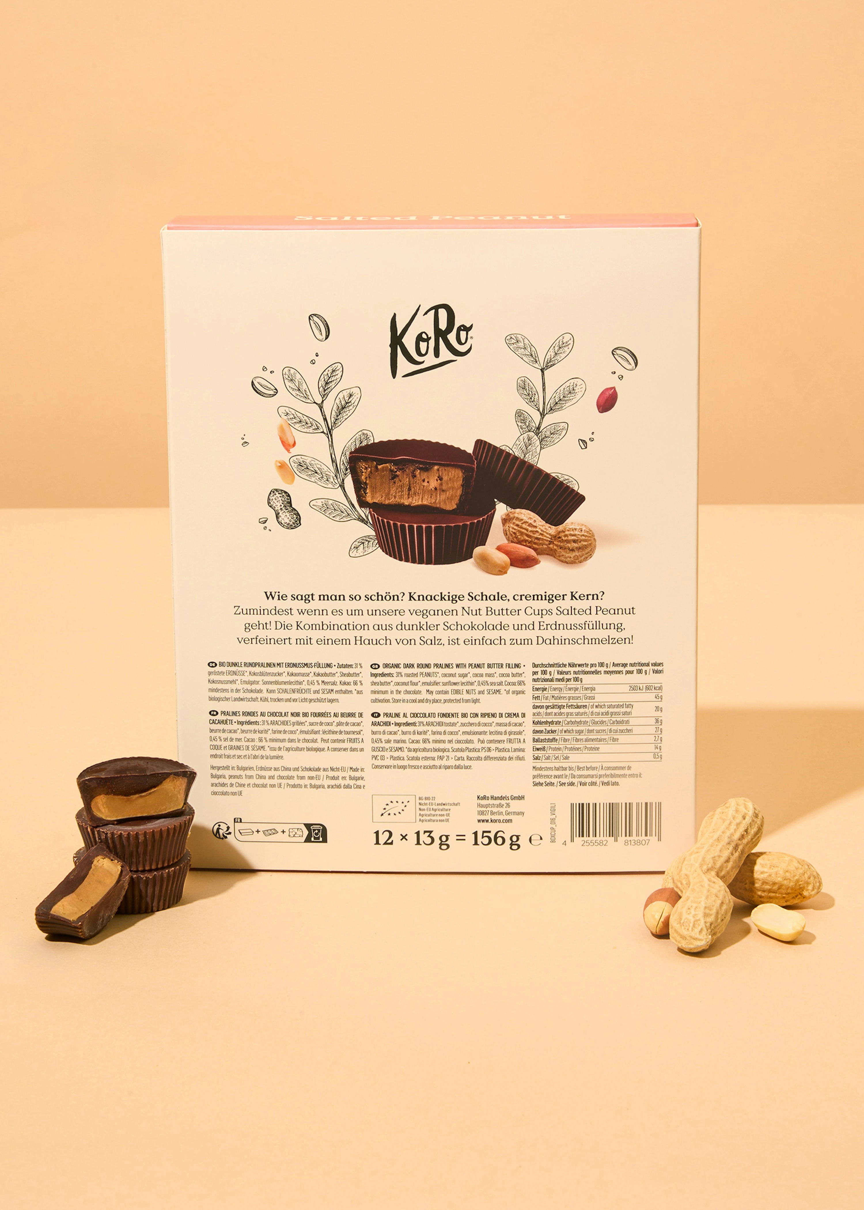 Geschenkbox Bio Nut Butter Cups Salted Peanut 12 x 13 g